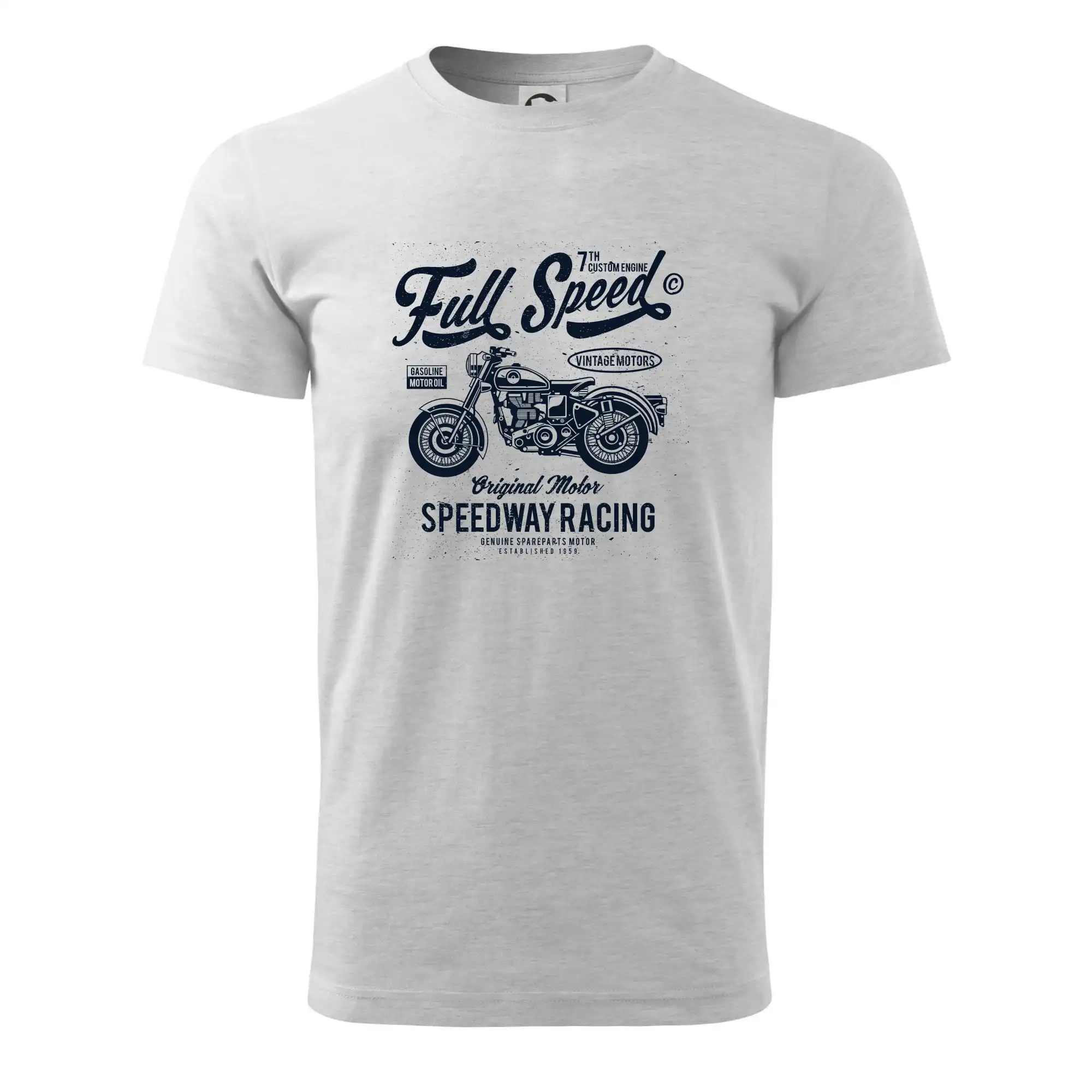 Tričká a mikiny s potlačou motoriek – pre pravých motorkárov - Full Speed - Tričko extra veľké  (5-8XL)