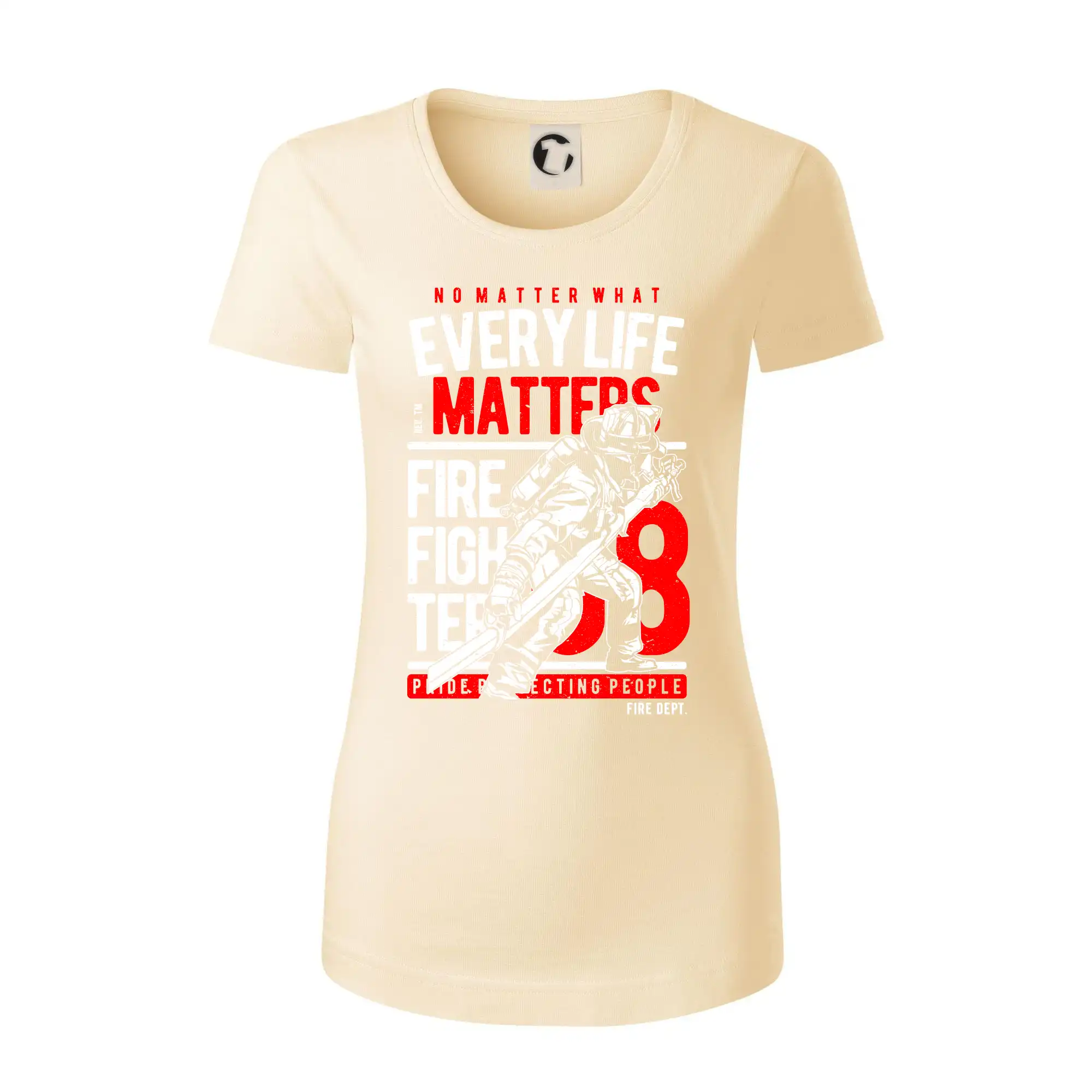 Originálne tričká pre hasičov - Every Life Matters - Dámske tričko z organickej bavlny Origin (GOTS)