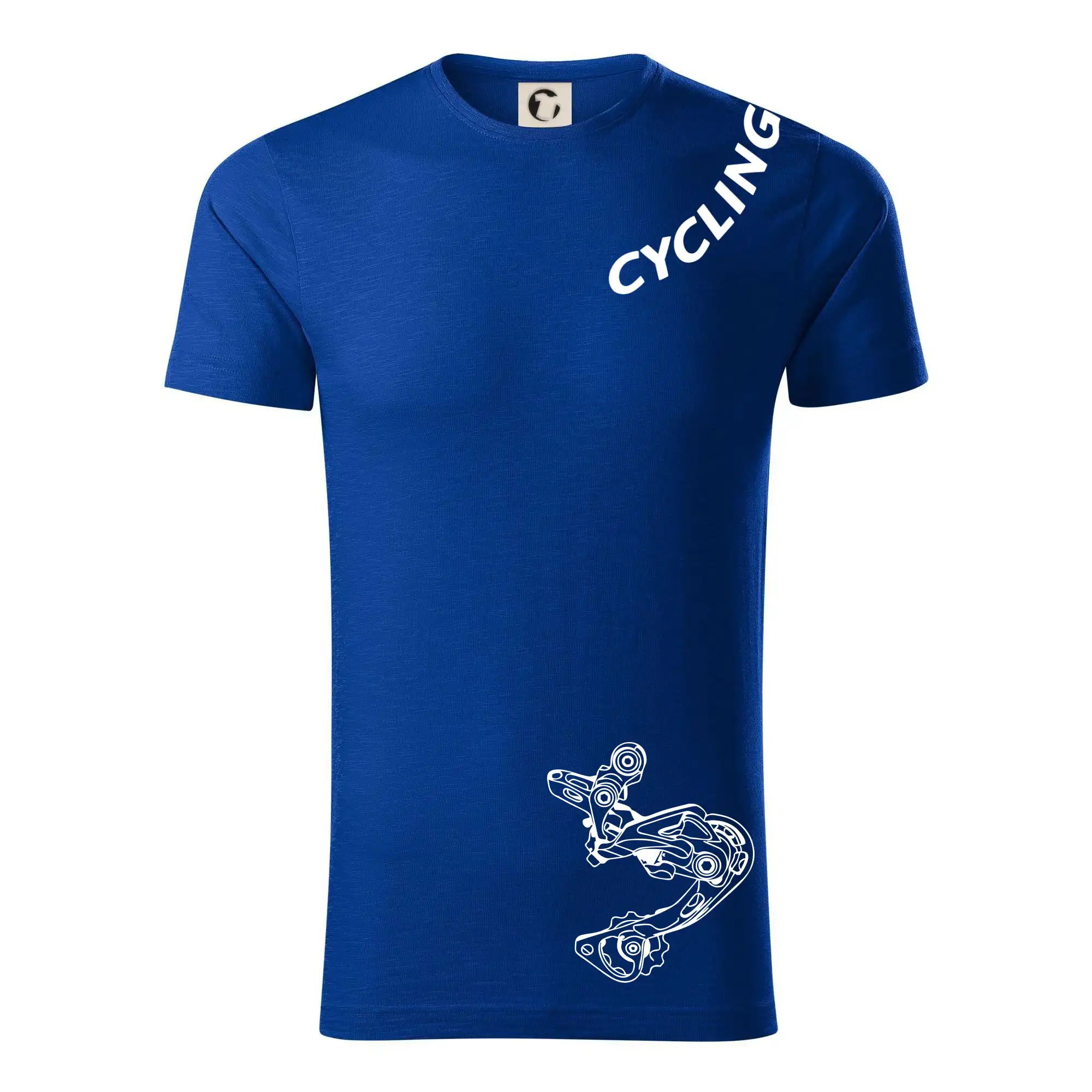 Tričko ako darček pre cyklistu - Cycling nápis šikmo - Tričko z organickej bavlny