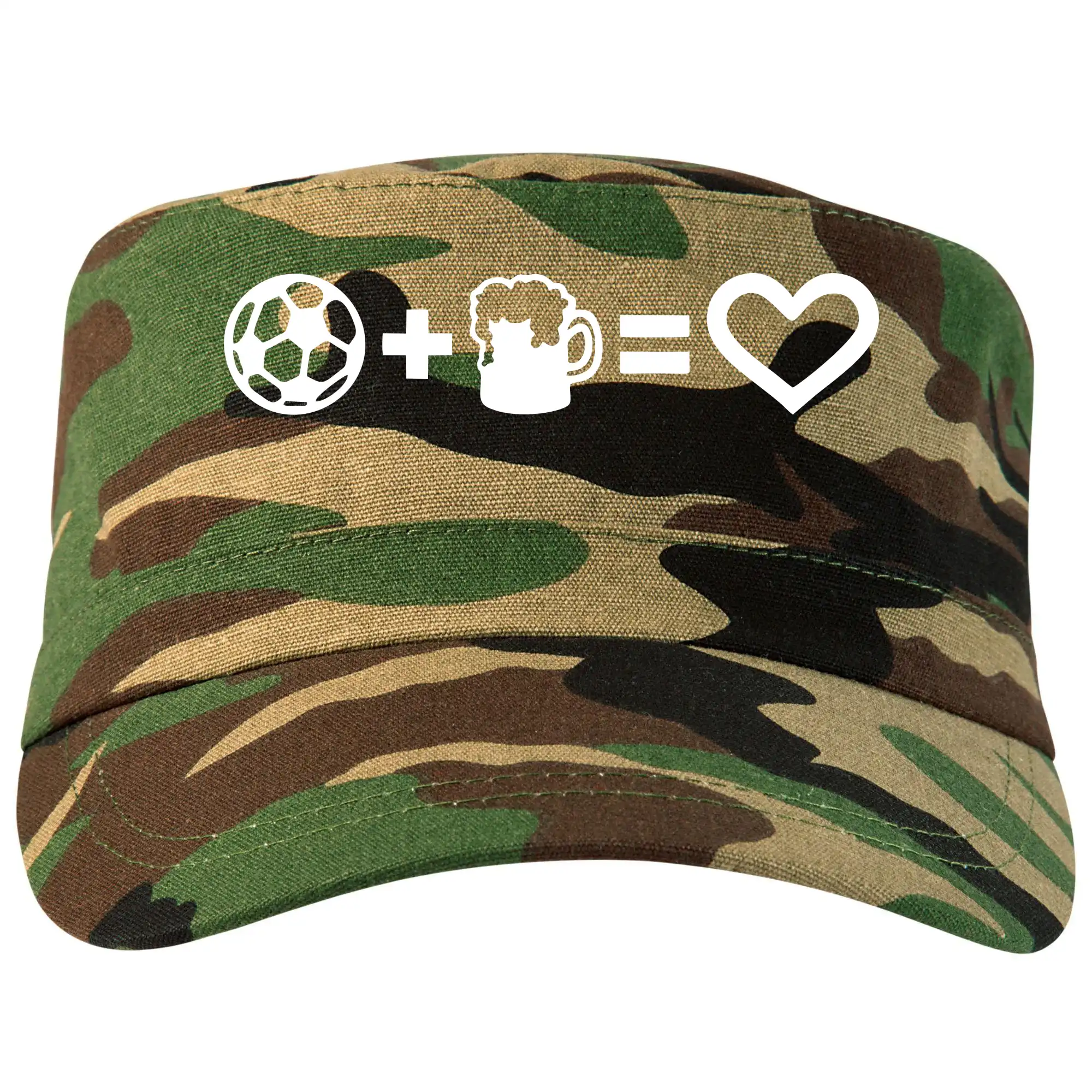 Tričká pre futbalistov - Lopta, pivo, srdce - Šiltovka CAMO