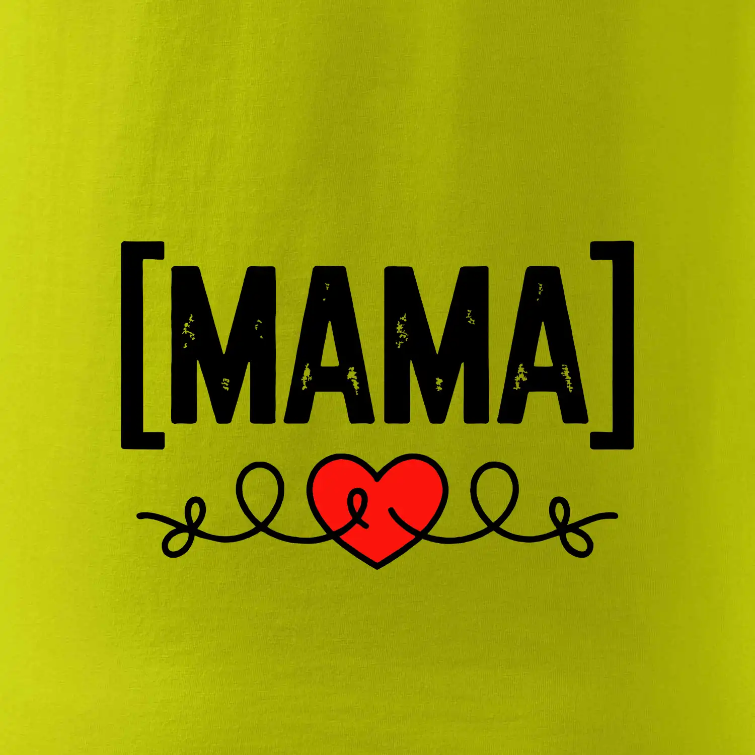 Nápis mama a srdce SK