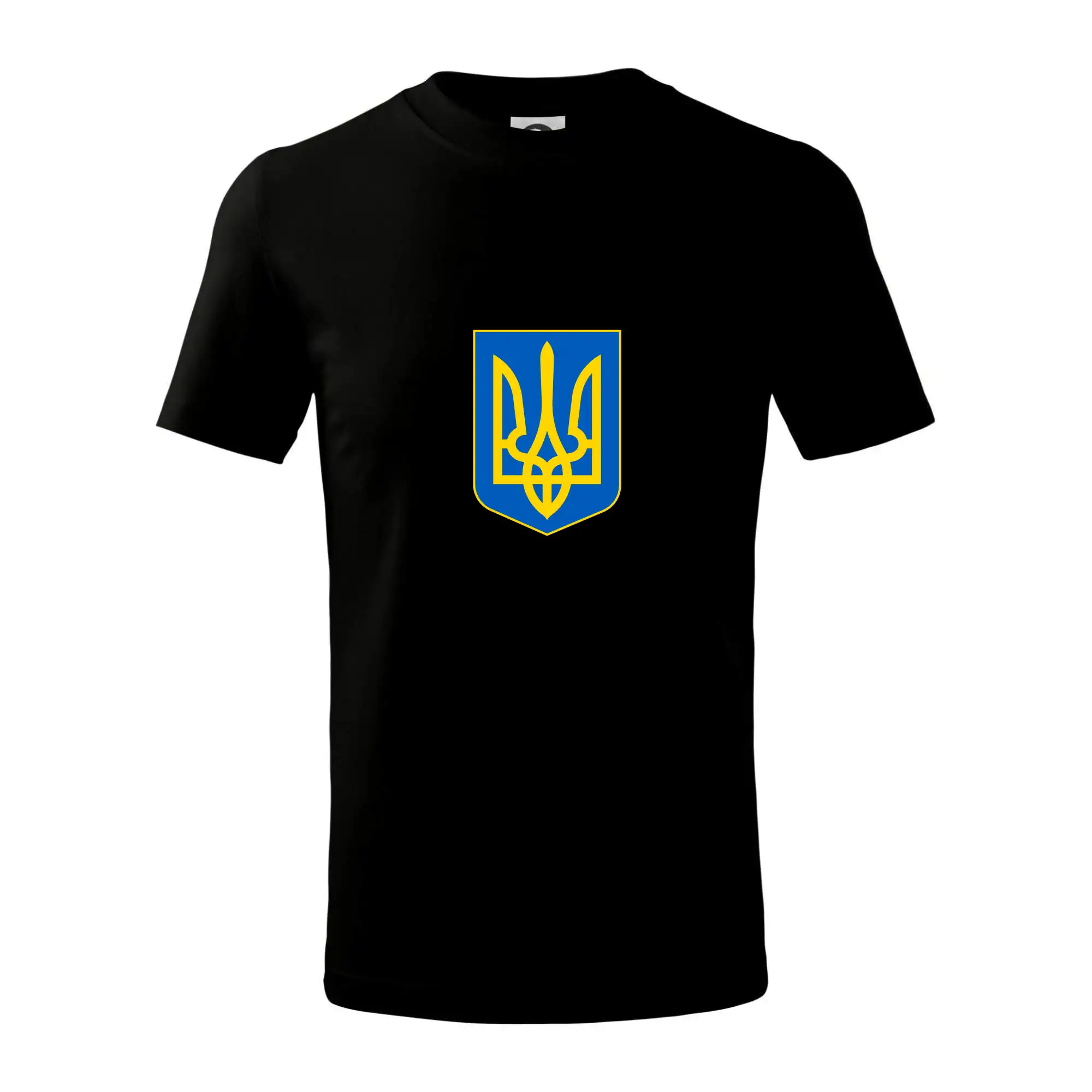 Tričká s vlajkou ukrajiny - Ukrajinské logo farebné malé - Tričko detské bavlnené