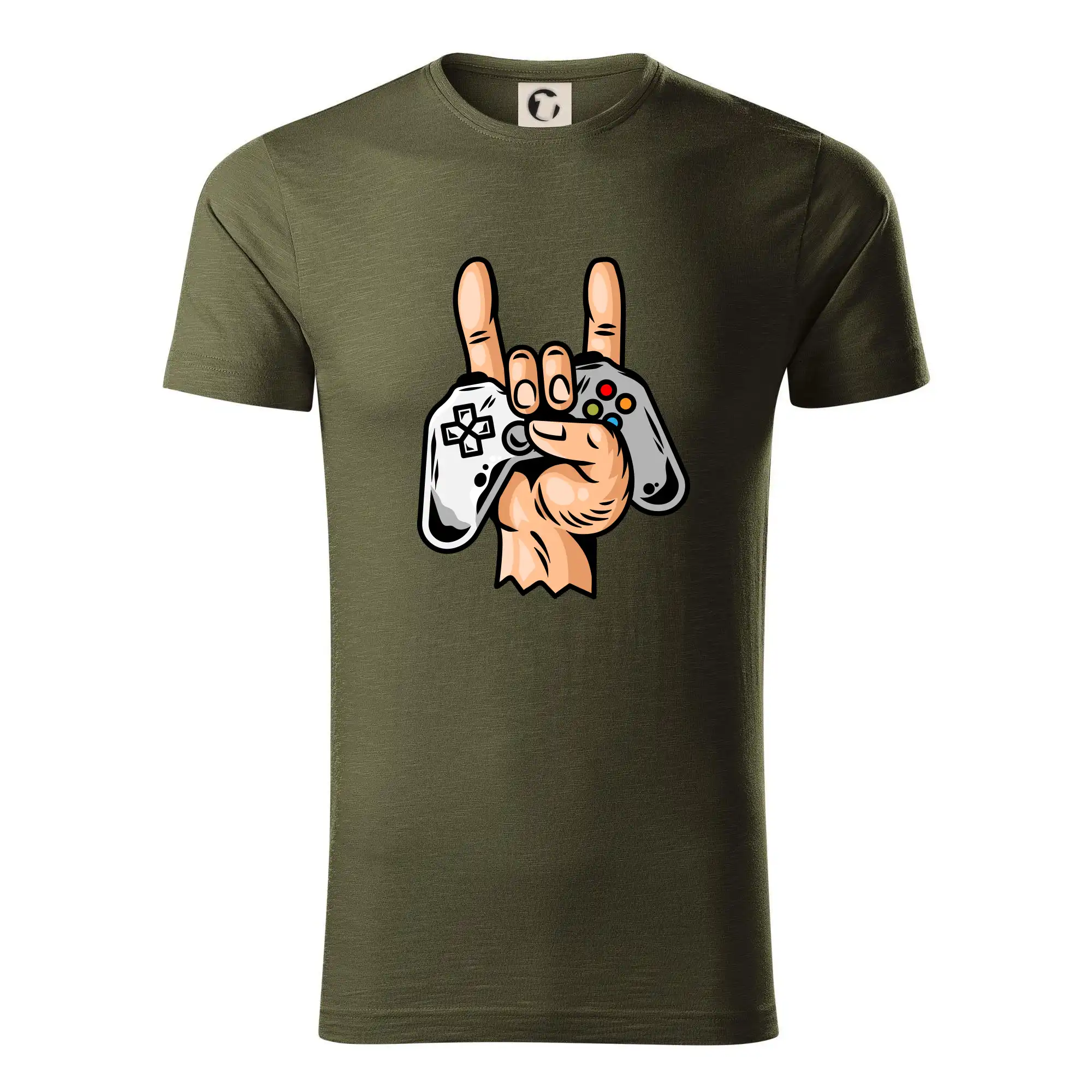 Tričká pre ajťákov - Gamer - gamepad paroháč - Tričko z organickej bavlny