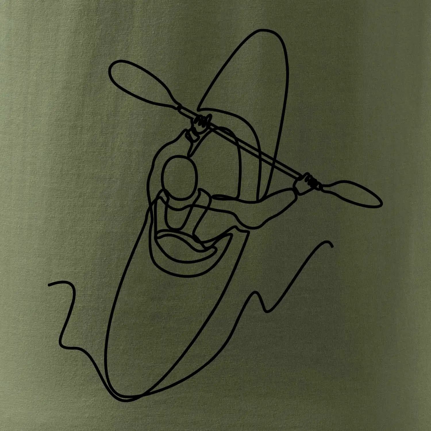 Kajak  ze shora jedním tahem