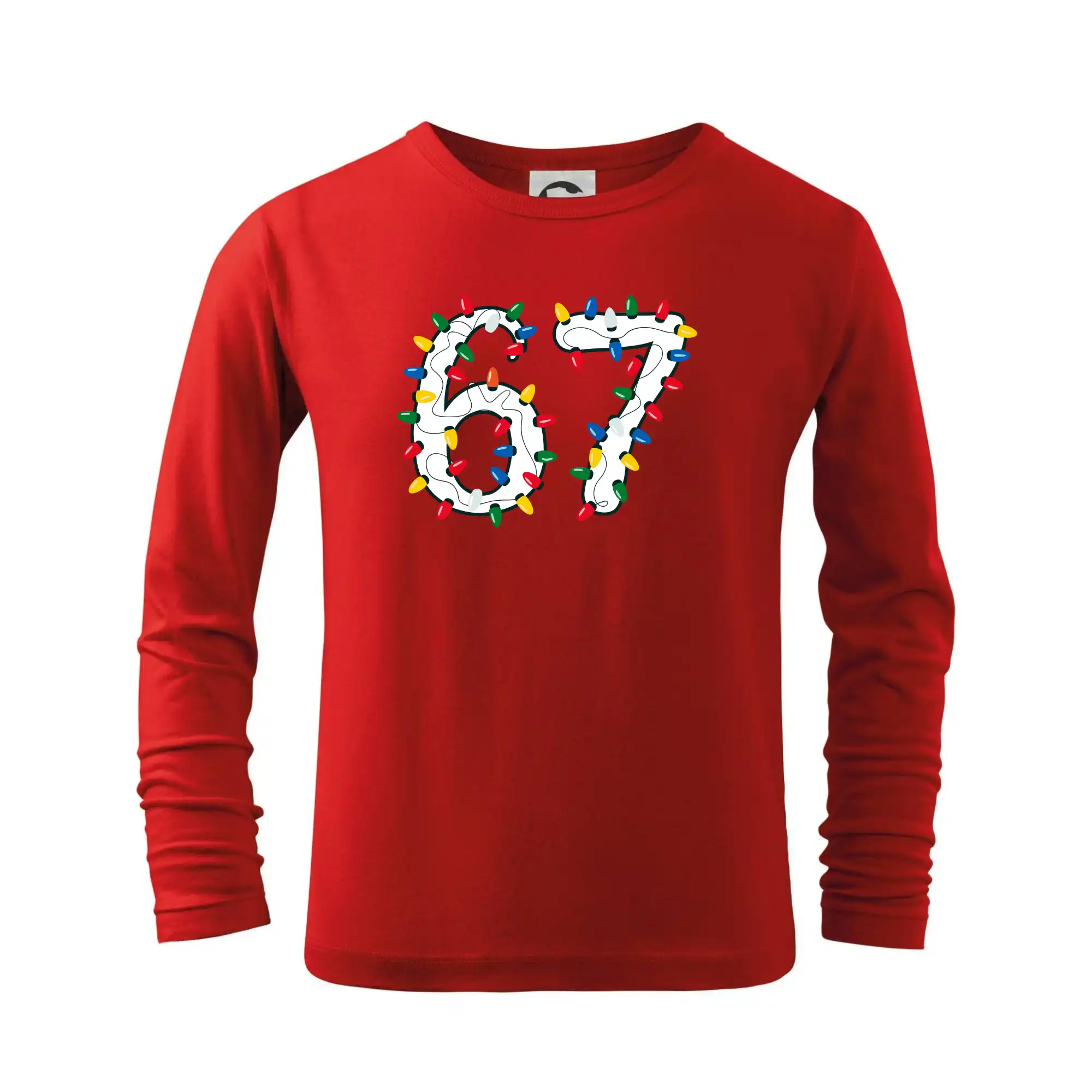Ostatné nápisy - 67 vianočné osvetlenie - Tričko detské Long Sleeve