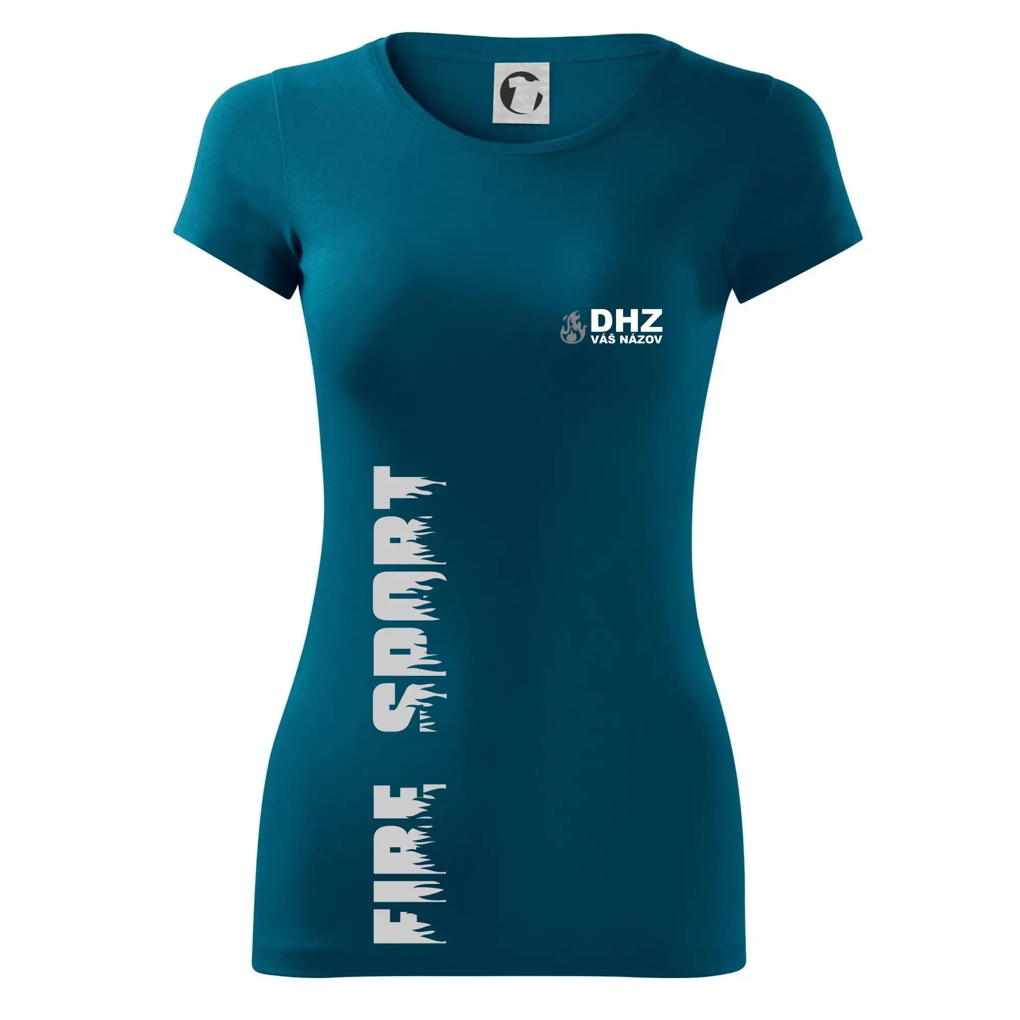 Originálne tričká pre hasičov - DHZ REFLEXNÉ (oheň, firesport, názov zboru - vlastný nápis) - Dámske tričko Glance - Priliehavejší strih