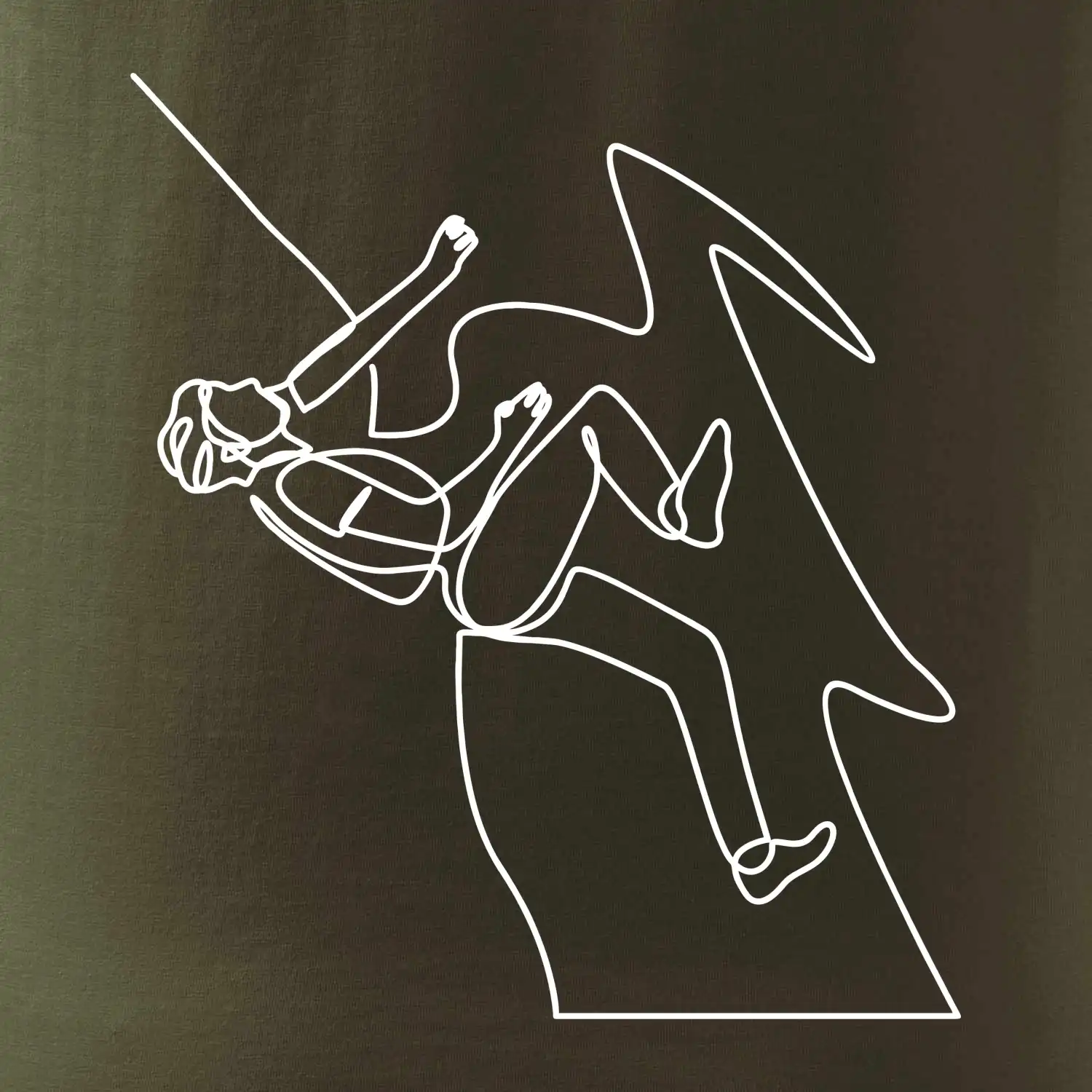 Lezec na skále jedním tahem