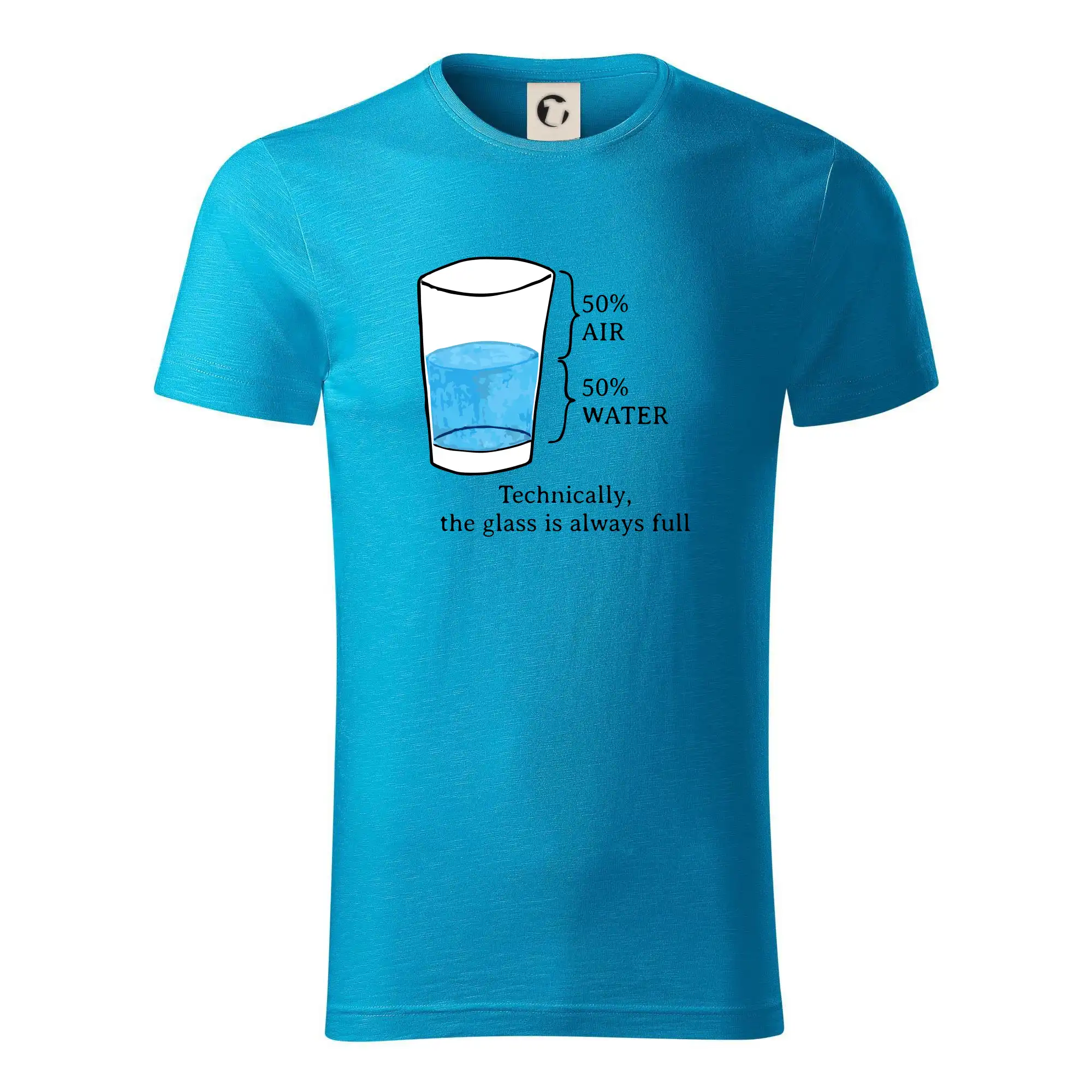 Grafické tričká - Technically, the glass is always full - Tričko z organickej bavlny