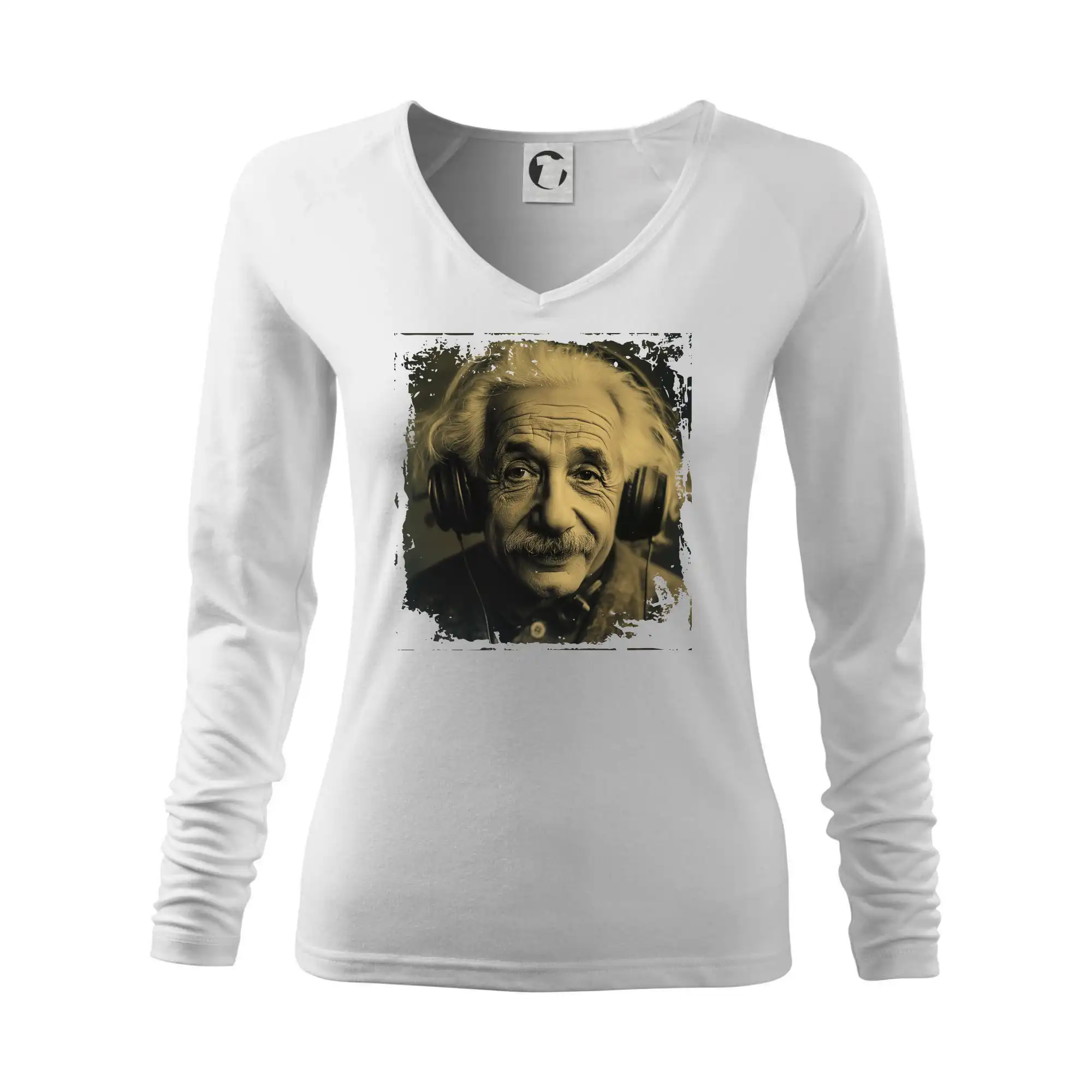 Albert se sluchátky