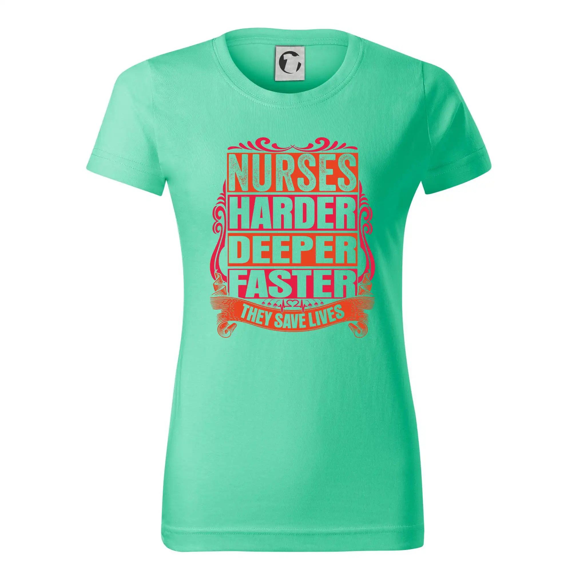 Nurse harder deeper faster - Dámske tričko basic - ľahko voľnejšie a dlhšie