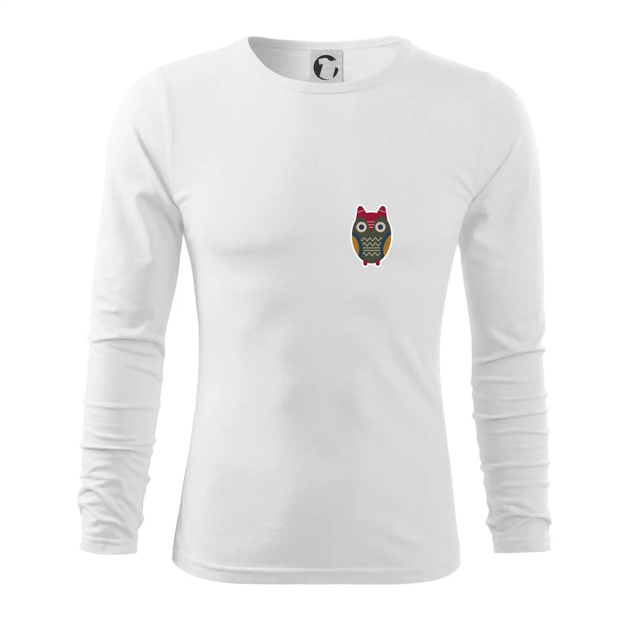 Folklór - Folklór na prsníku sova - Tričko s dlhým rukávom FIT-T long sleeve