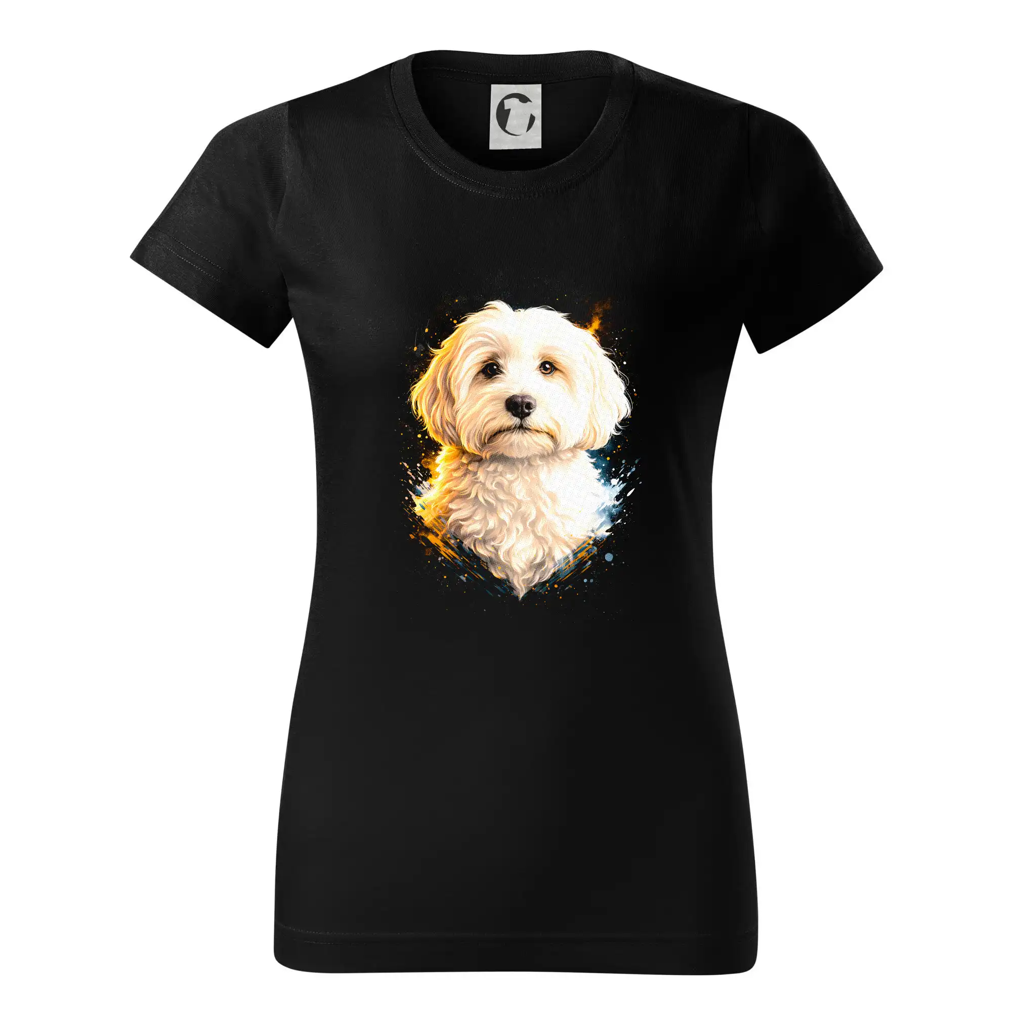Ostatné psie plemená - Obrázok poltón Maltipoo - Dámske tričko basic - ľahko voľnejšie a dlhšie