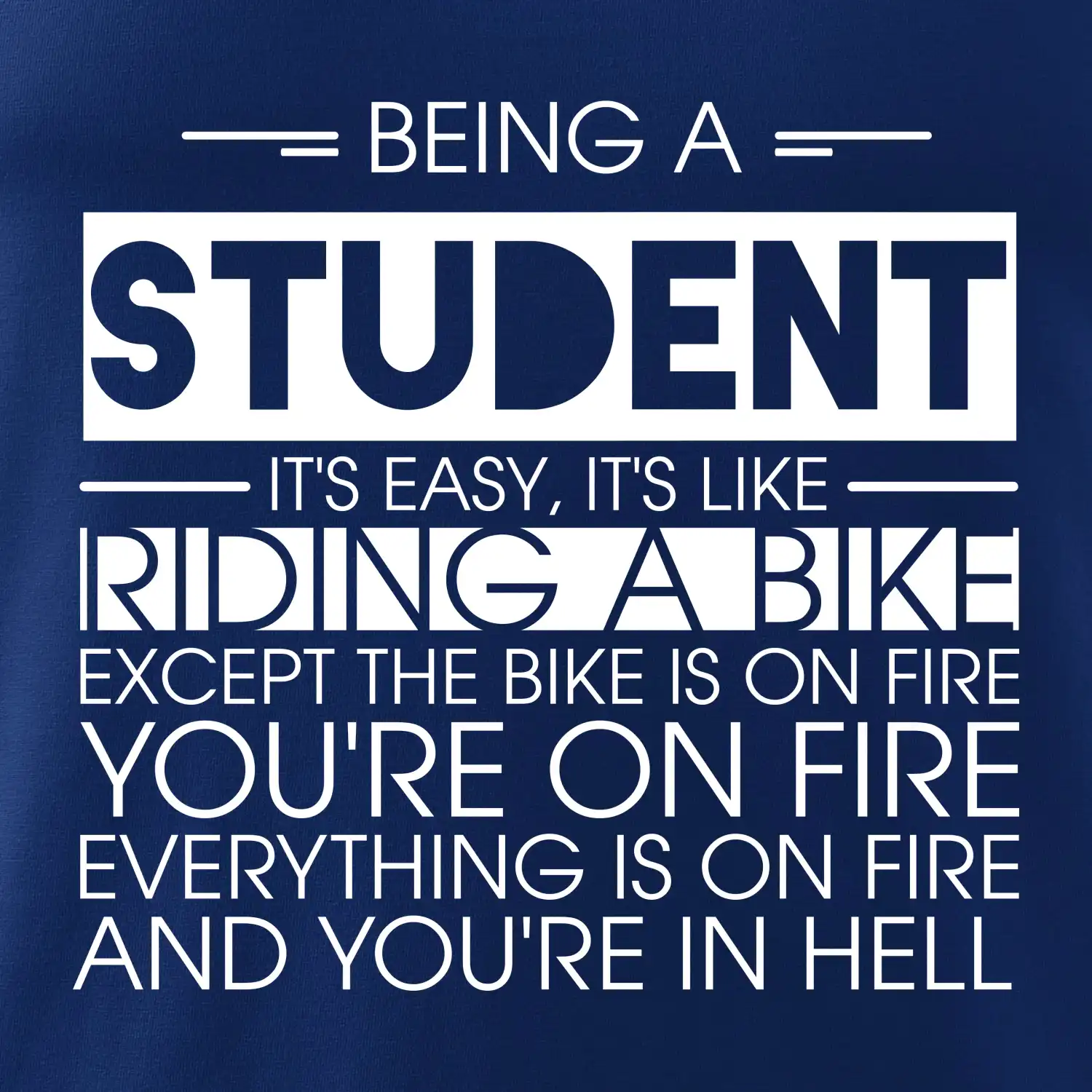 Being a student - bike