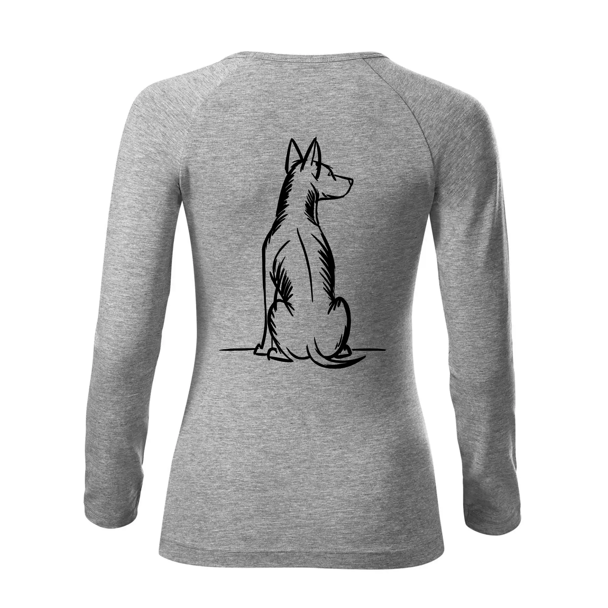 Pes kreslený zezadu