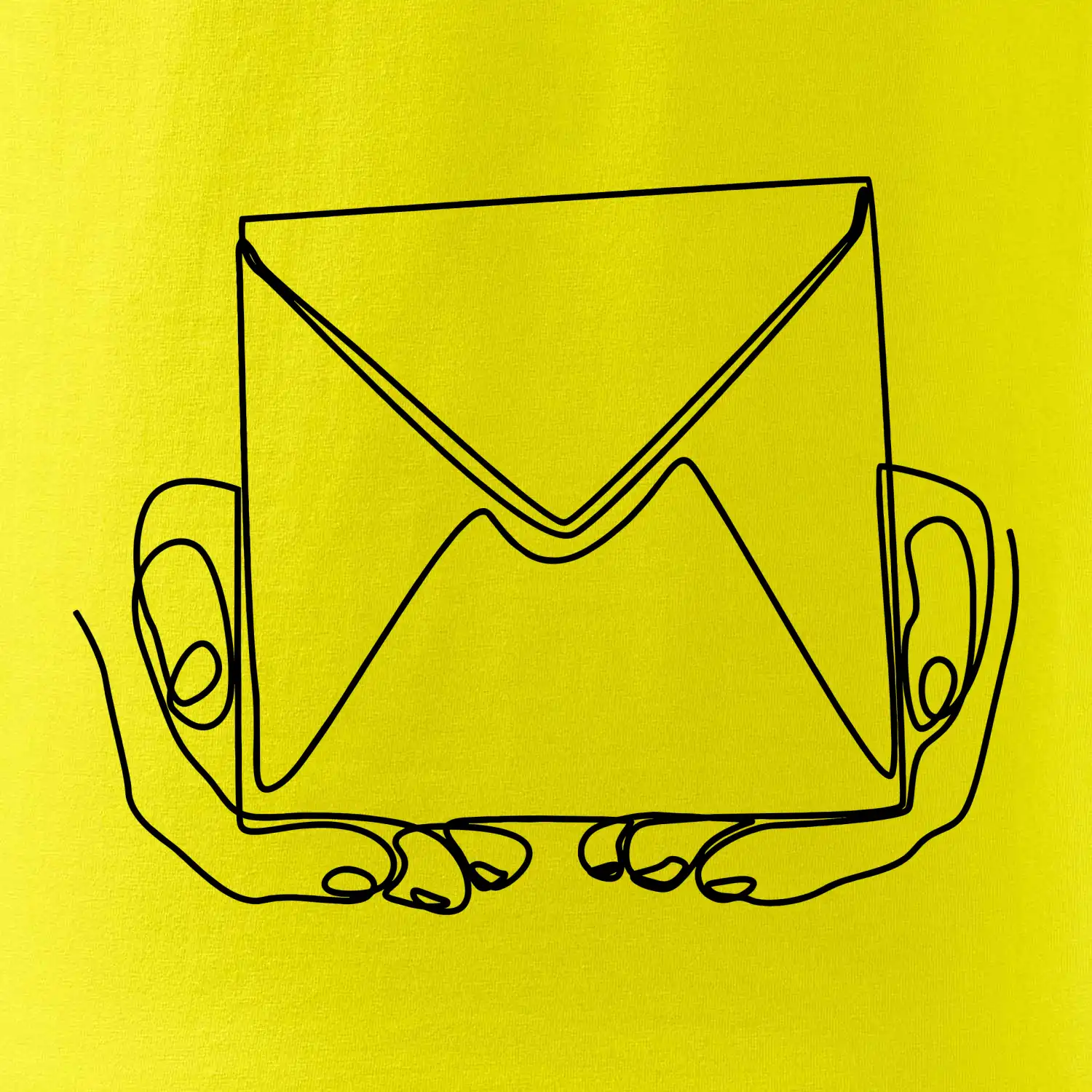 Obálka pošták jedním tahem