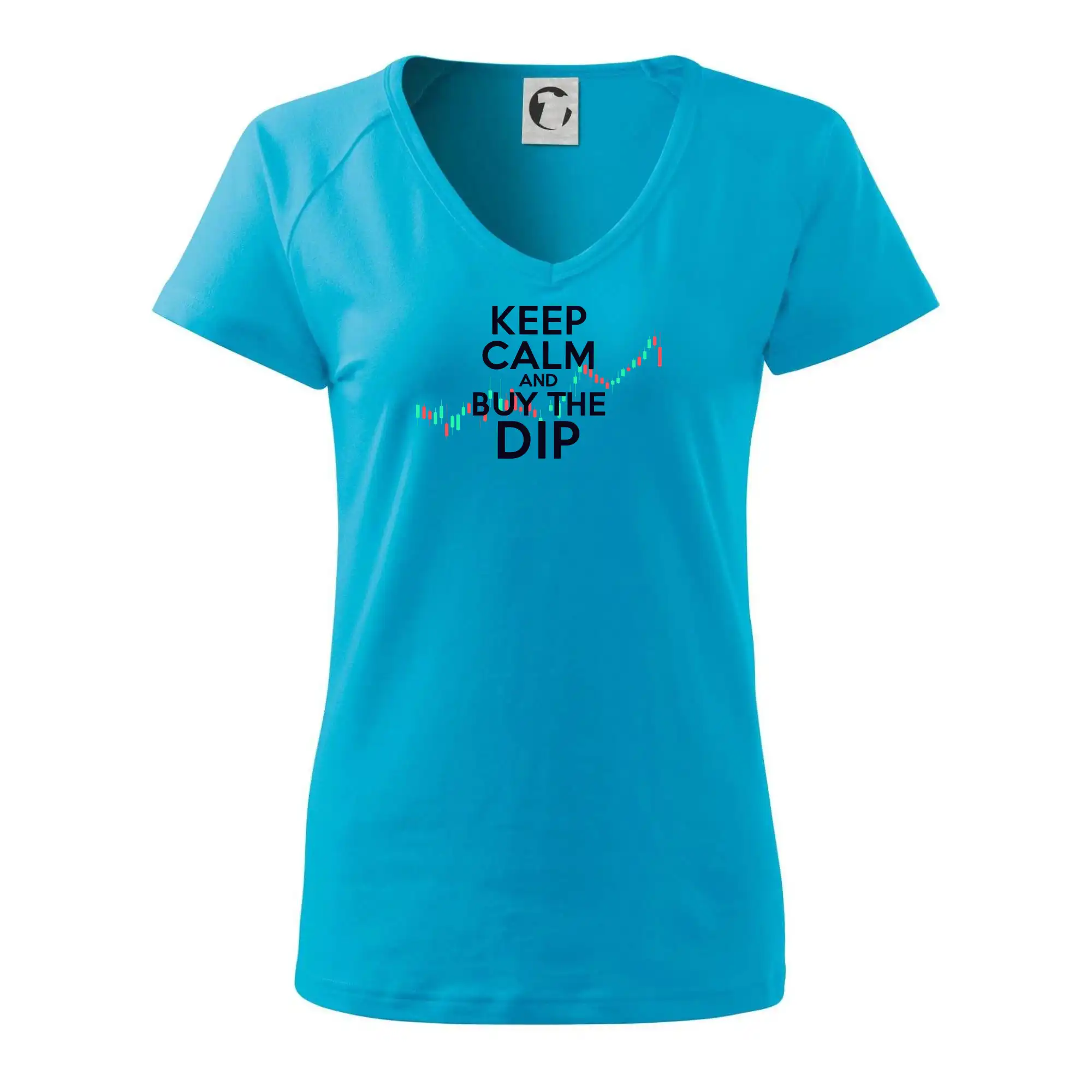 Zeleno červený graf Keep Calm and Buy the Dip