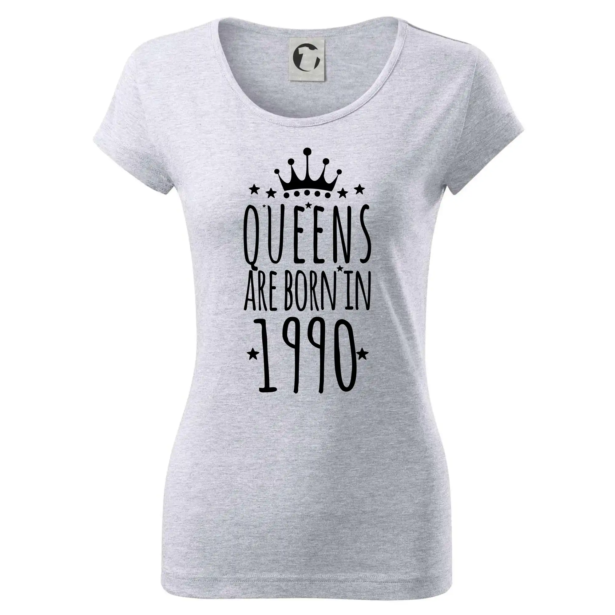 Trička s ročníkom 1990 - Queens are born in 1990 - Dámske tričko Pure