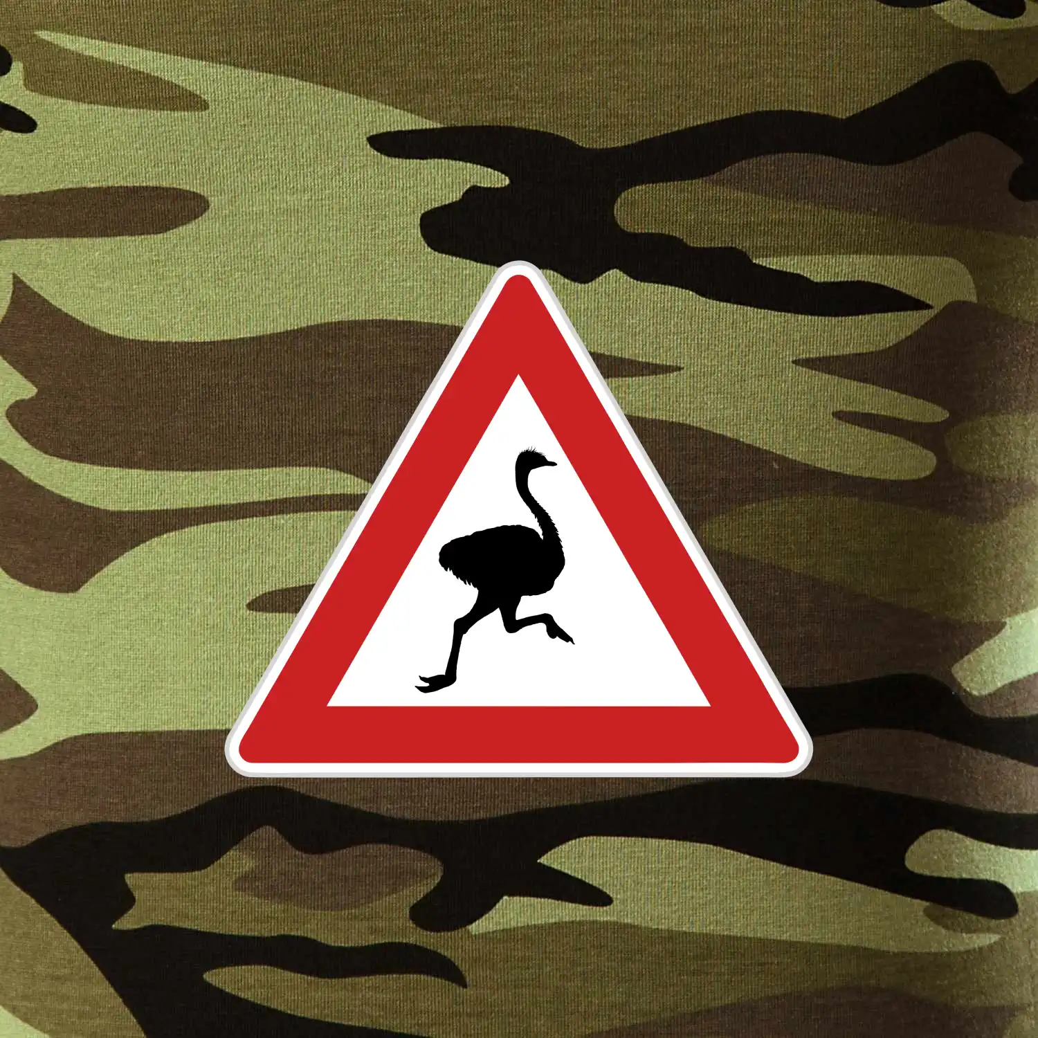 Dopravní značka - Pozor pštros