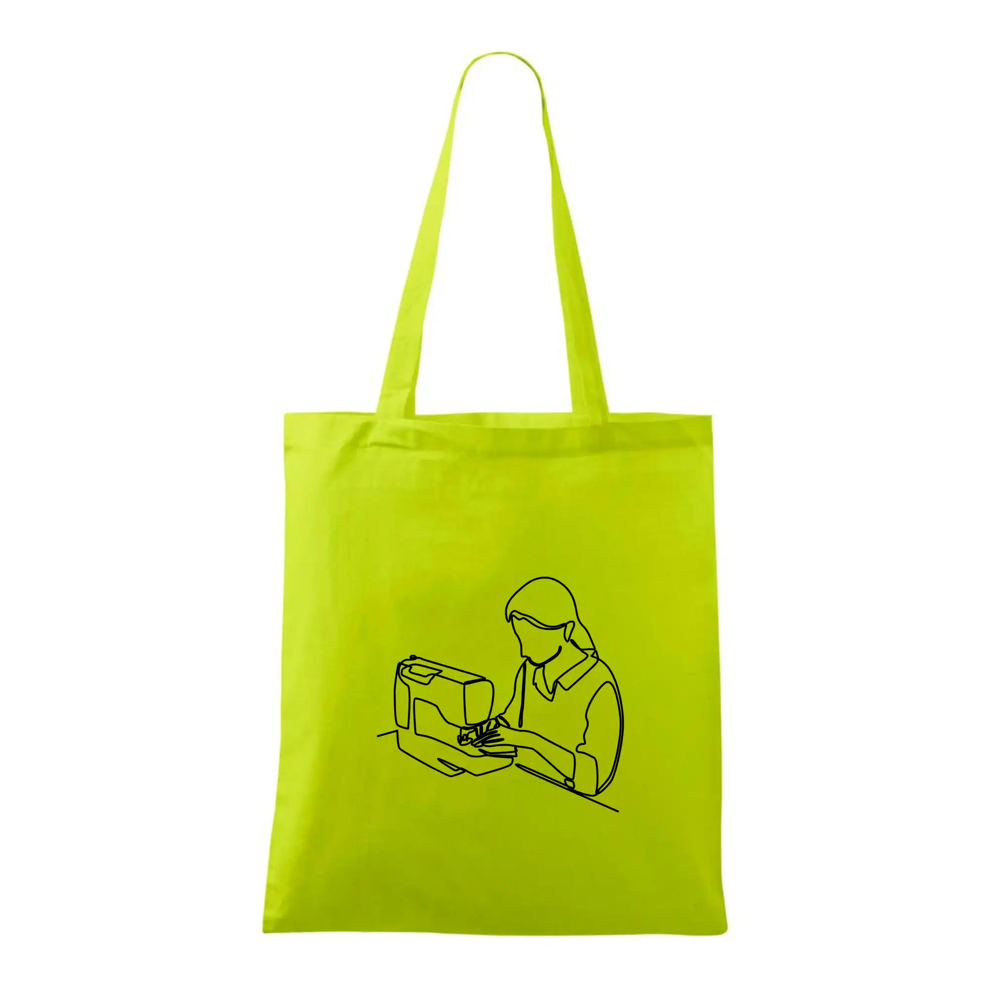 Švadlena a šicí stroj jedním tahem