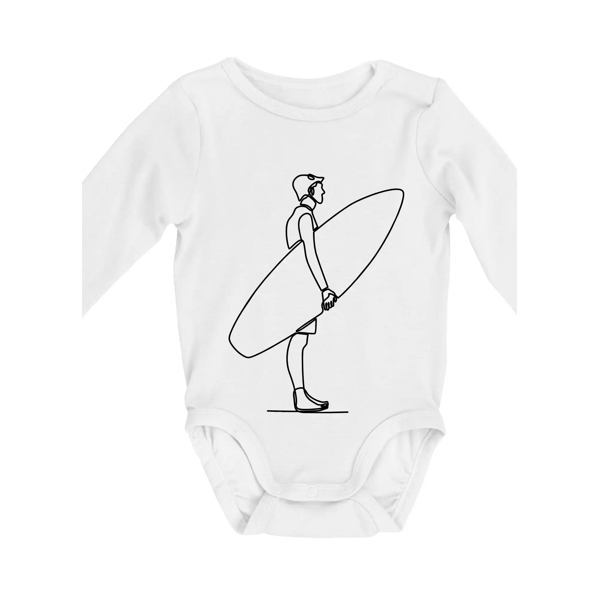 Surfař stojící jedním tahem