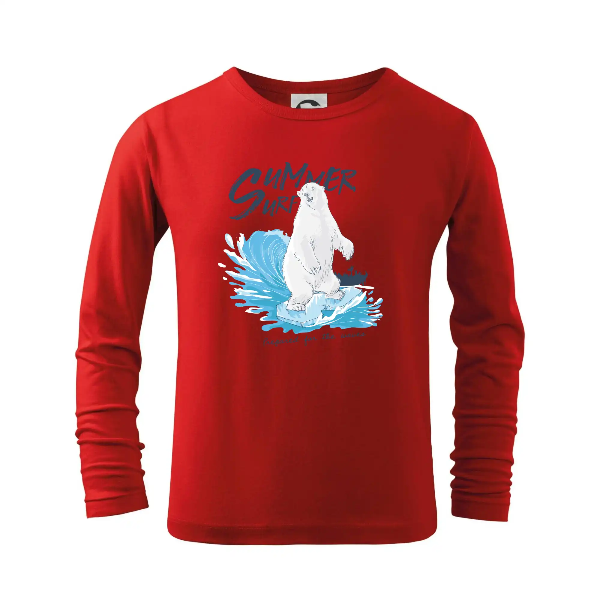 Surferske tričká - Medveď surfer - Tričko detské Long Sleeve