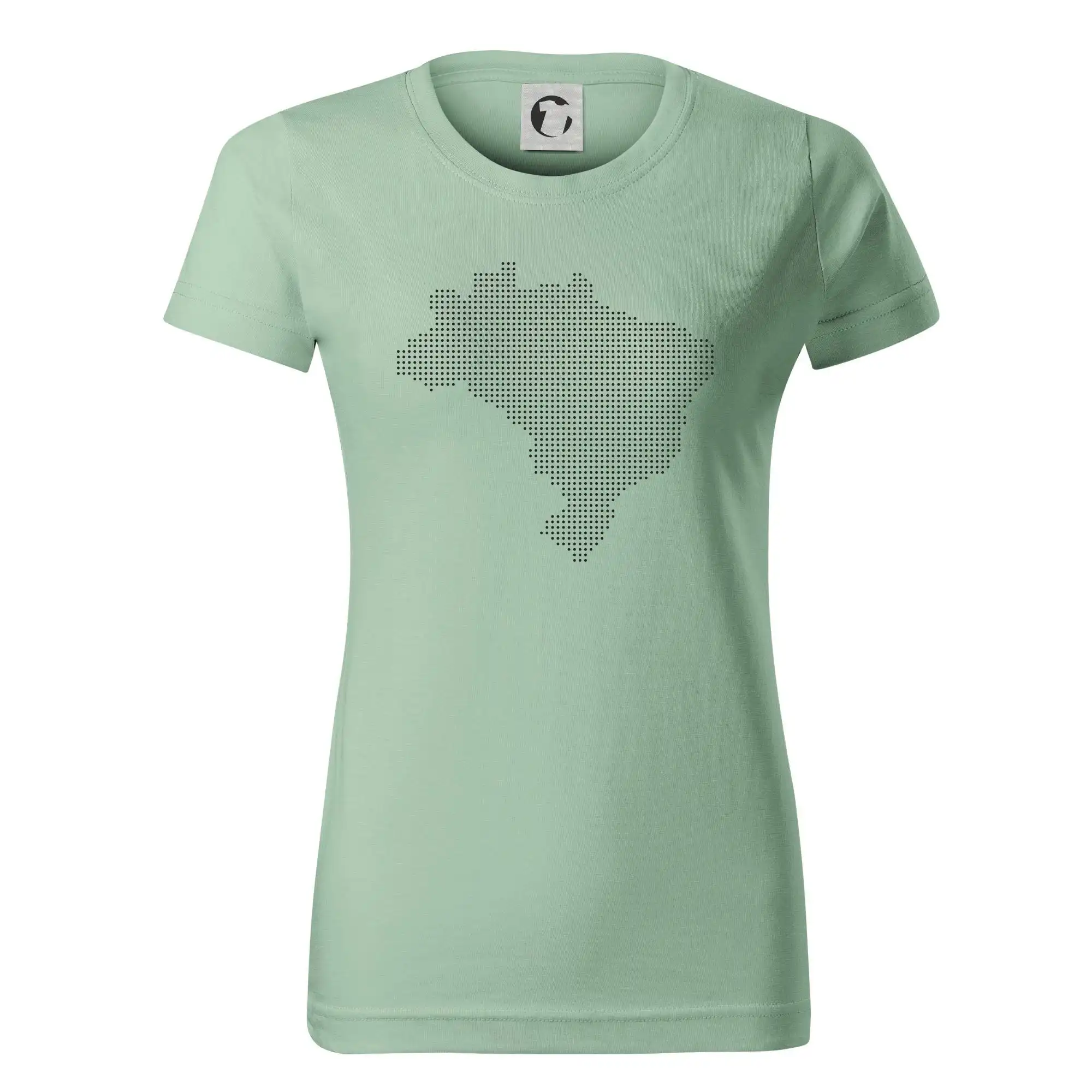 Ostatné mestá / miesta - Mapa Brazílie body - Dámske tričko basic - ľahko voľnejšie a dlhšie