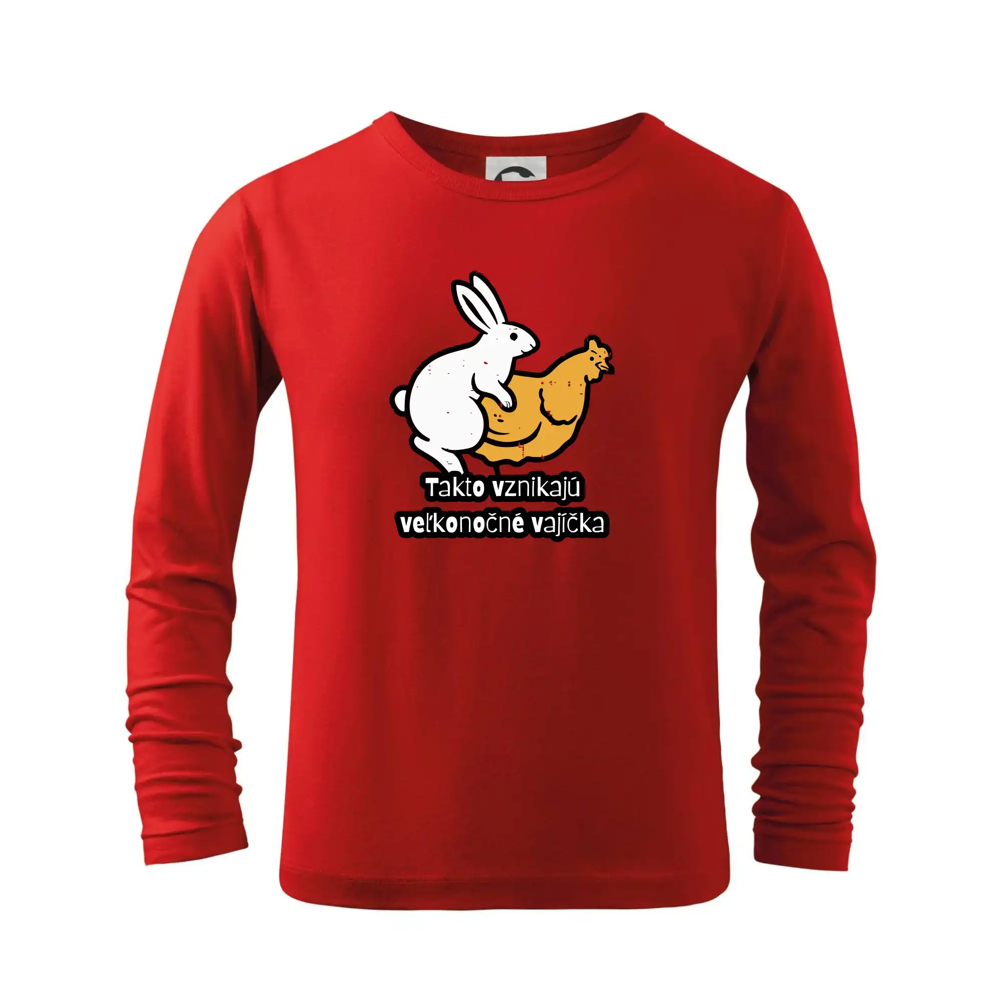 Veľkonočné tričká - Takto vznikajú veľkonočné vajíčka - Tričko detské Long Sleeve