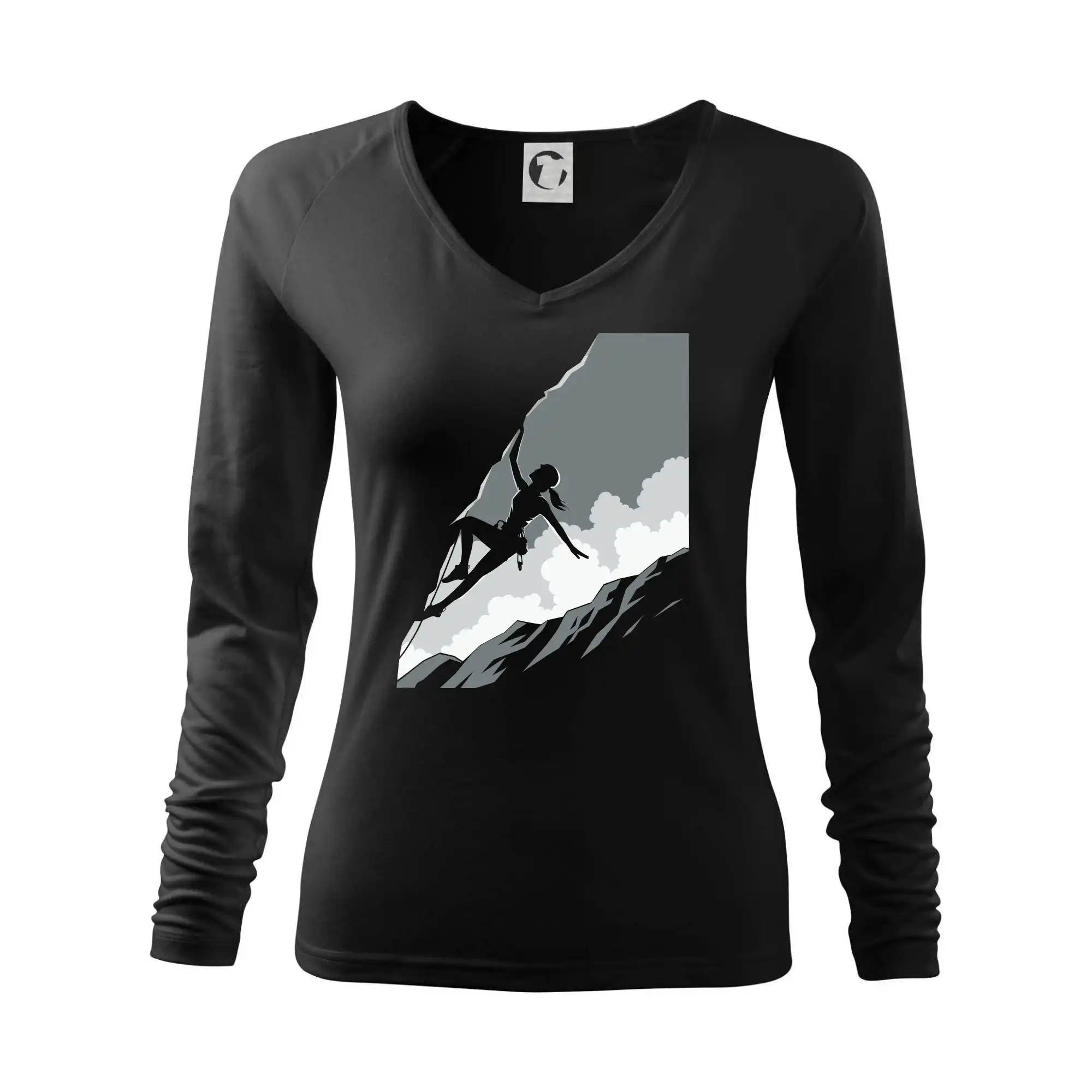 Trička pro horolezcov - Žena na skale - Tričko dámske Elegance