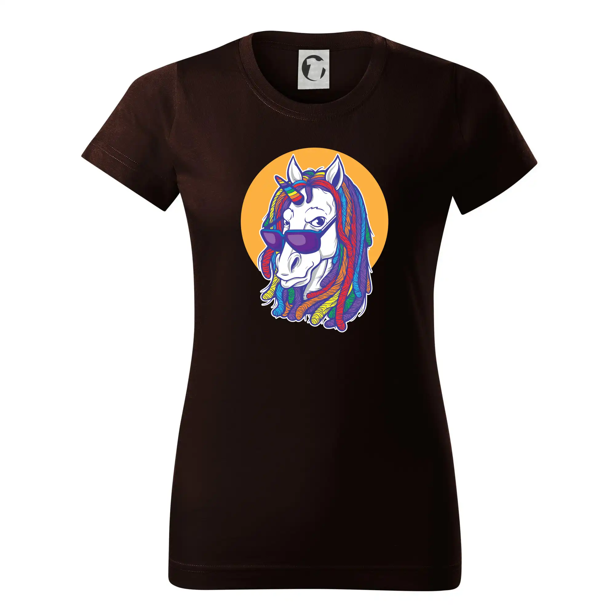 Tričká s jednorožcom - Rasta unicorn - Dámske tričko basic - ľahko voľnejšie a dlhšie