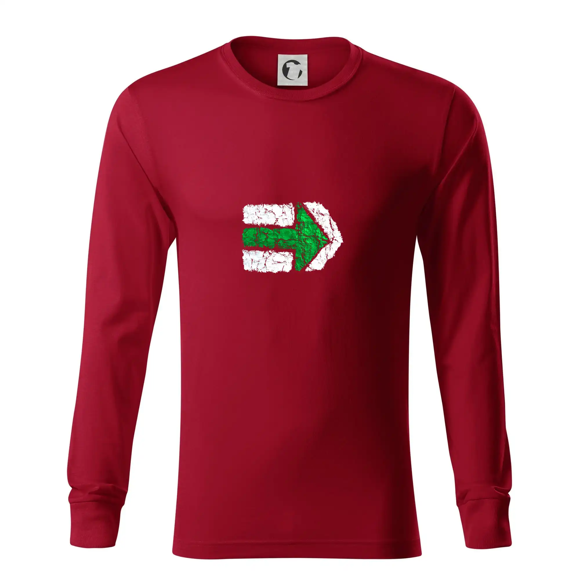 Trička na kempovanie - Párová turistická značka  zelená - Tričko s dlhým rukávom LS R05