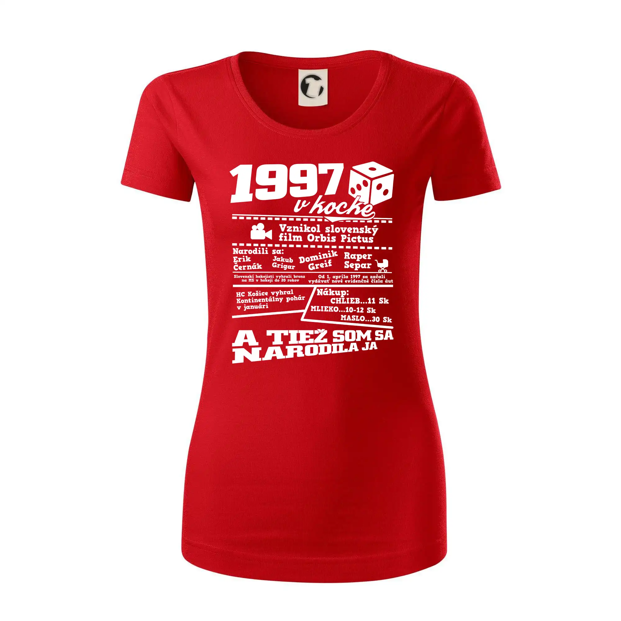 Trička s ročníkom 1997 - 1997 v kocke - Dámske tričko z organickej bavlny Origin (GOTS)