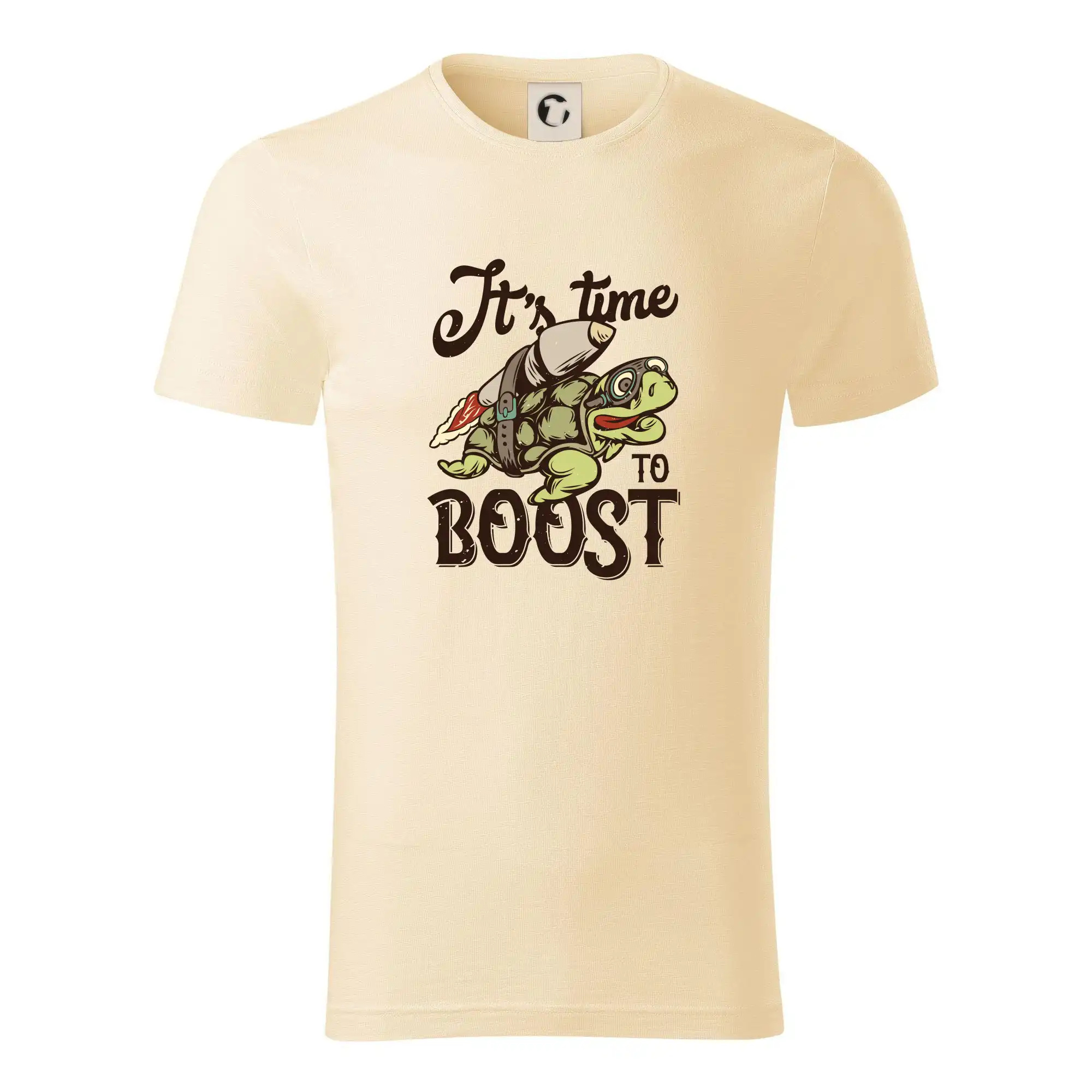 Vesmirne tričká - Its time to boost turtle - Tričko z organickej bavlny