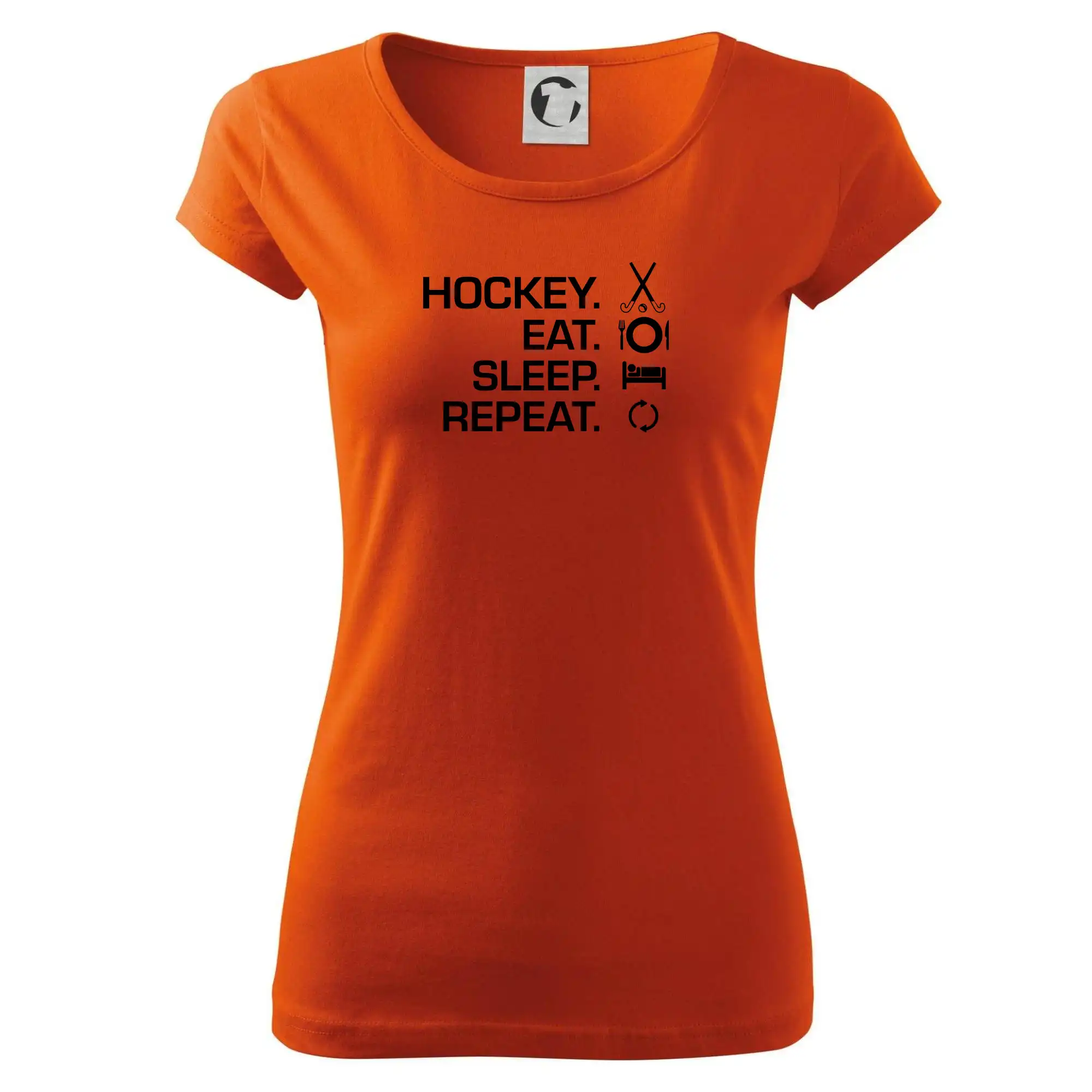 Ostatné športy - Pozemný hokej eat sleep repeat - Dámske tričko Pure