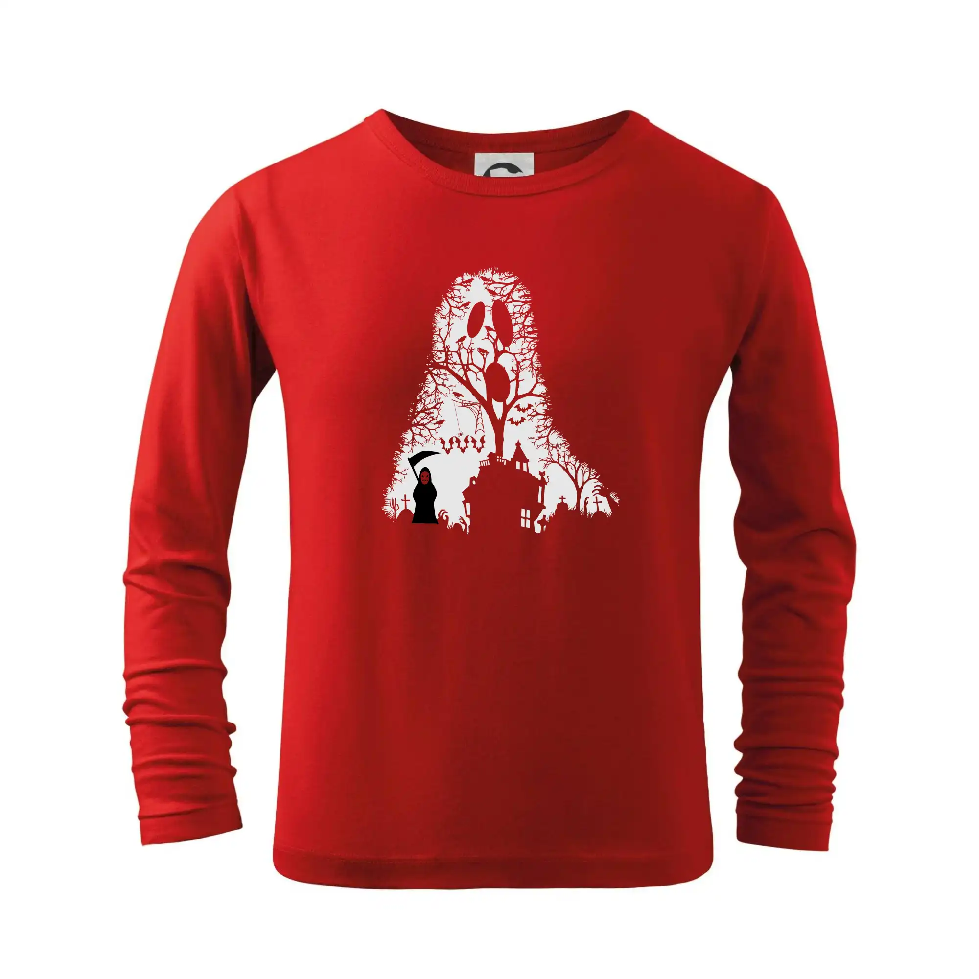 Grafické tričká - Halloween duch - Tričko detské Long Sleeve