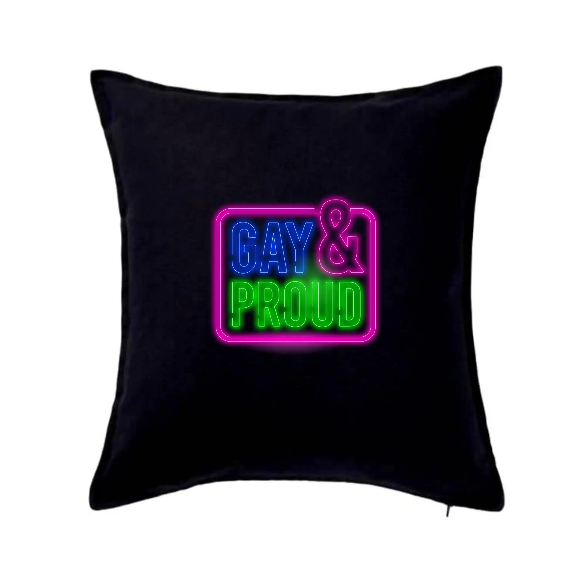 Tričká pre LGBT a Queer komunitu - Neon sign gay and pride - Vankúš 50x50