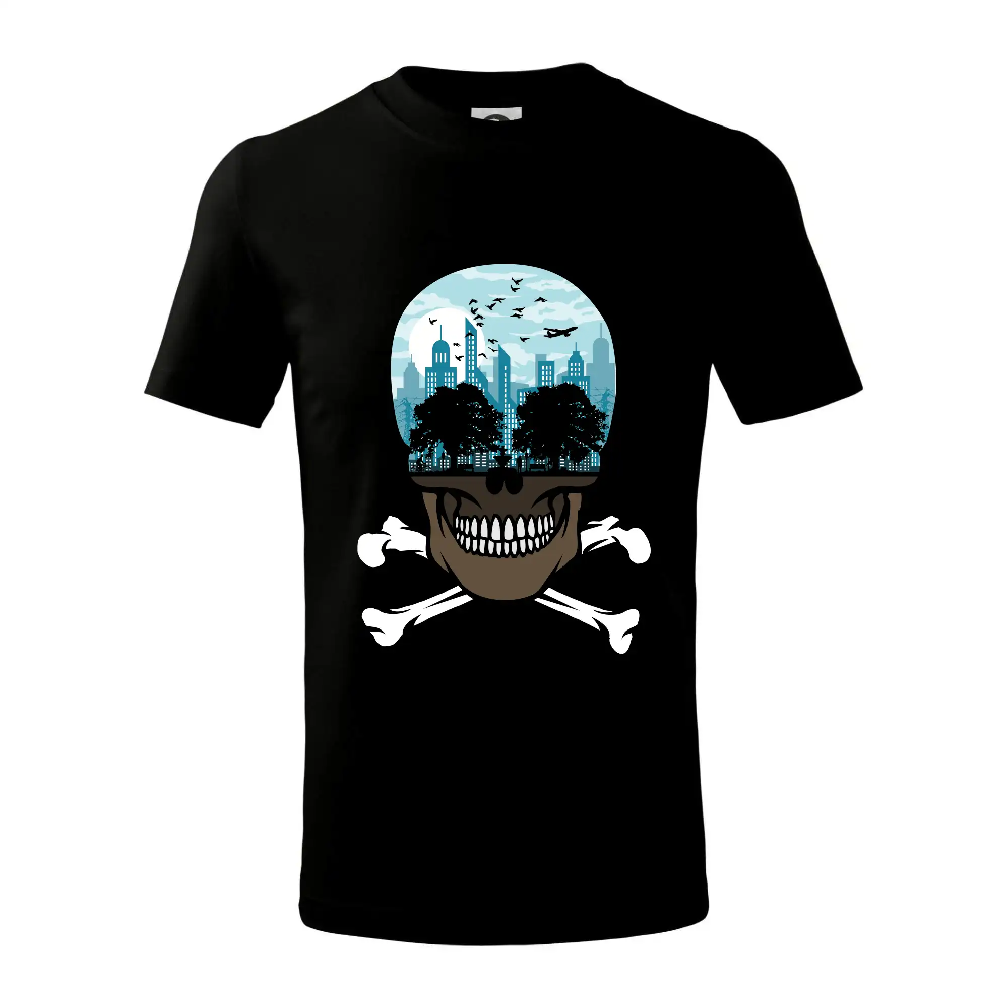 Grafické tričká - Death City skull - Tričko detské bavlnené