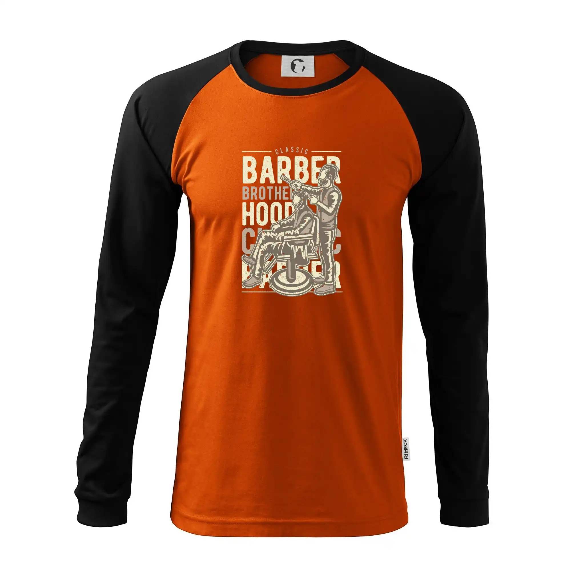 Vtipné tričká do práce - Barber Brotherhood - Pánske tričko s dlhým rukávom LS130