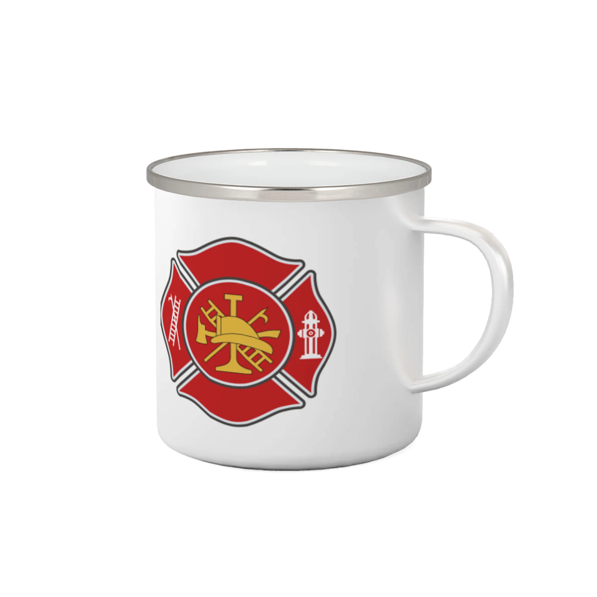 Originálne tričká pre hasičov - Fire department logo červené - Plecháčik