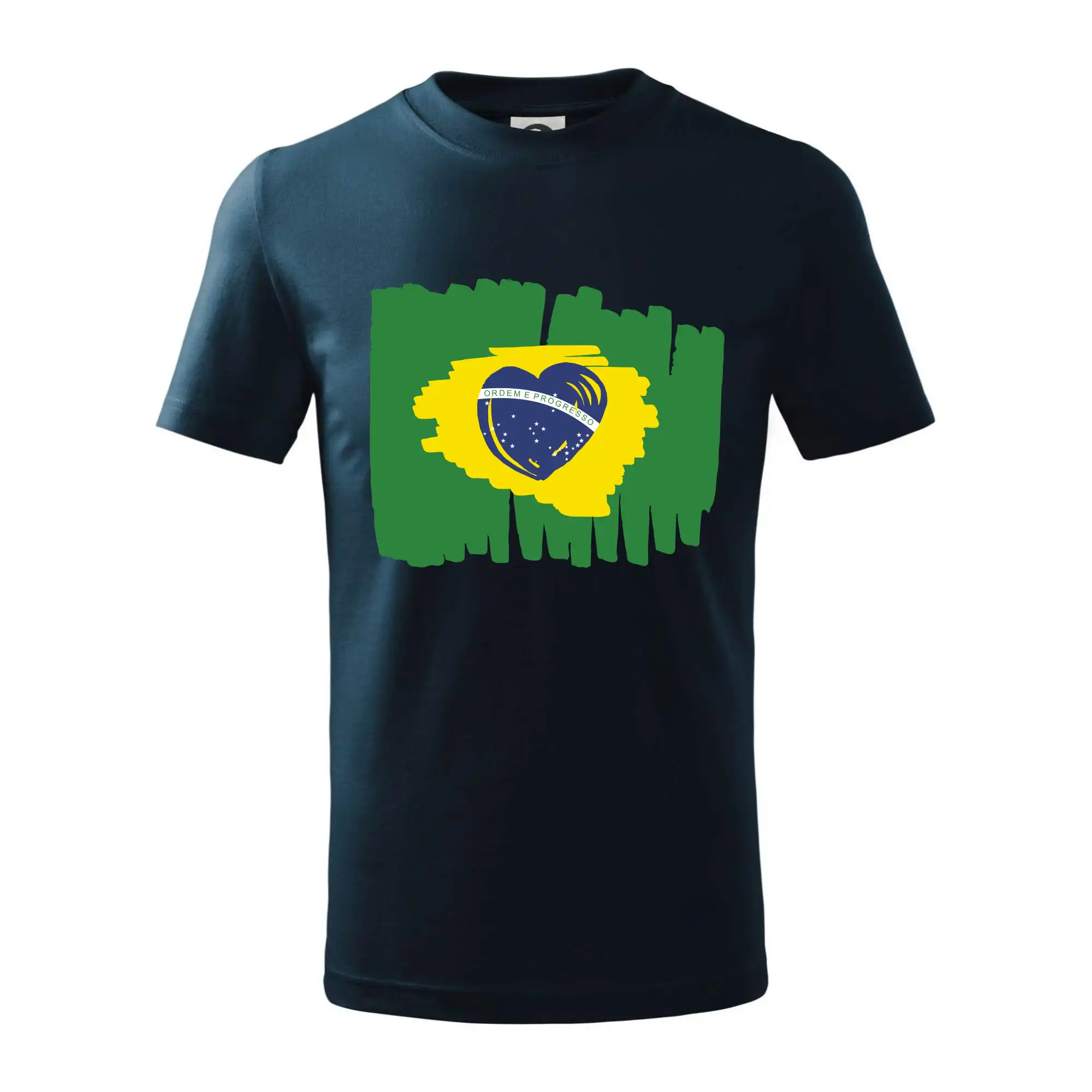 Motívy štátnych vlajok - Brazília vlajka srdca - Tričko detské bavlnené