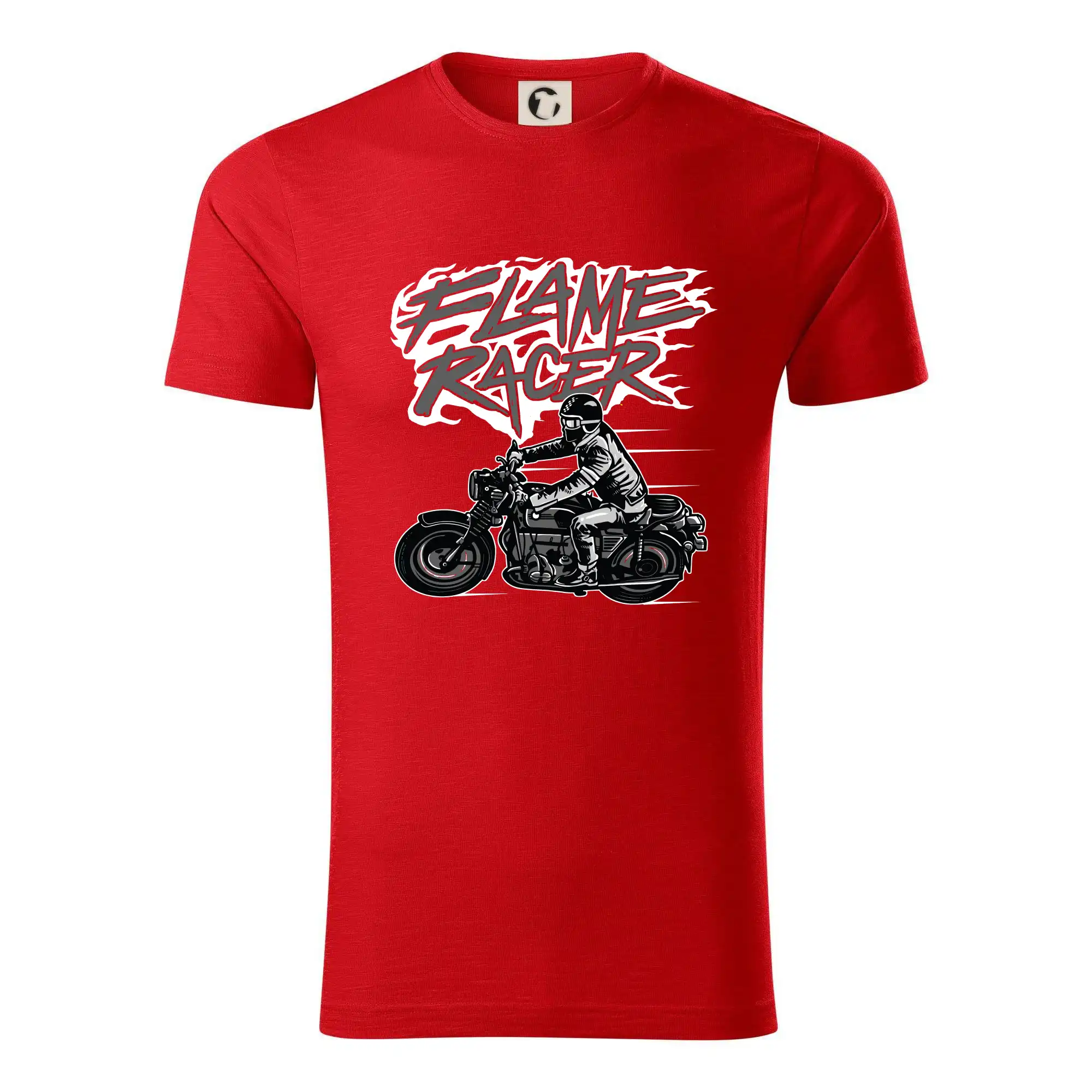 Tričká pre motorkárov¨ - Flame Racer - Tričko z organickej bavlny