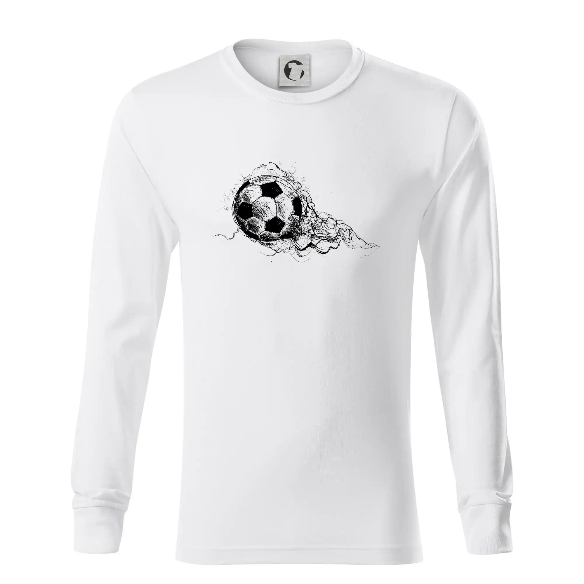 Tričká pre futbalistov - Futbalová lopta - kresba ceruzkou - Tričko s dlhým rukávom LS R05
