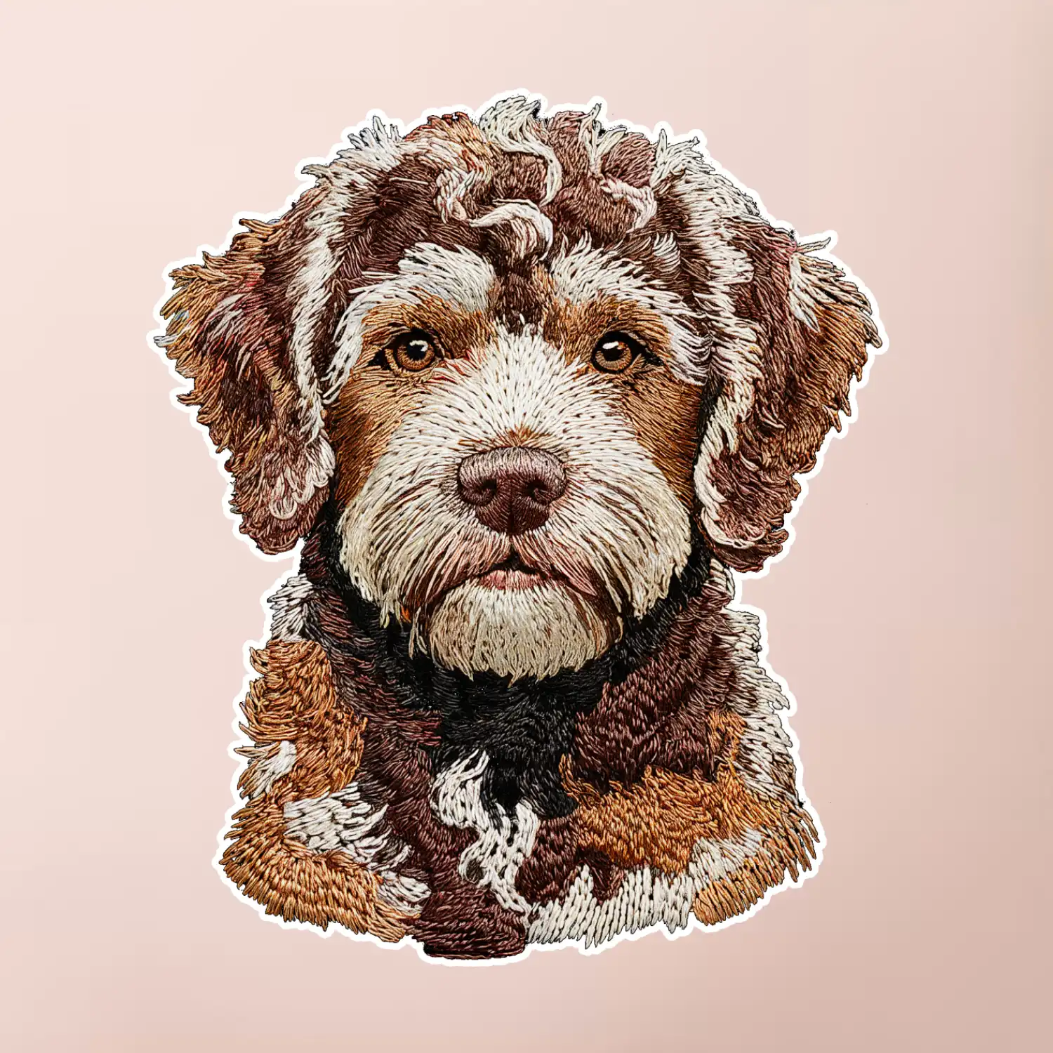 Lagotto romagnolo vyšívaná hlava na prsu