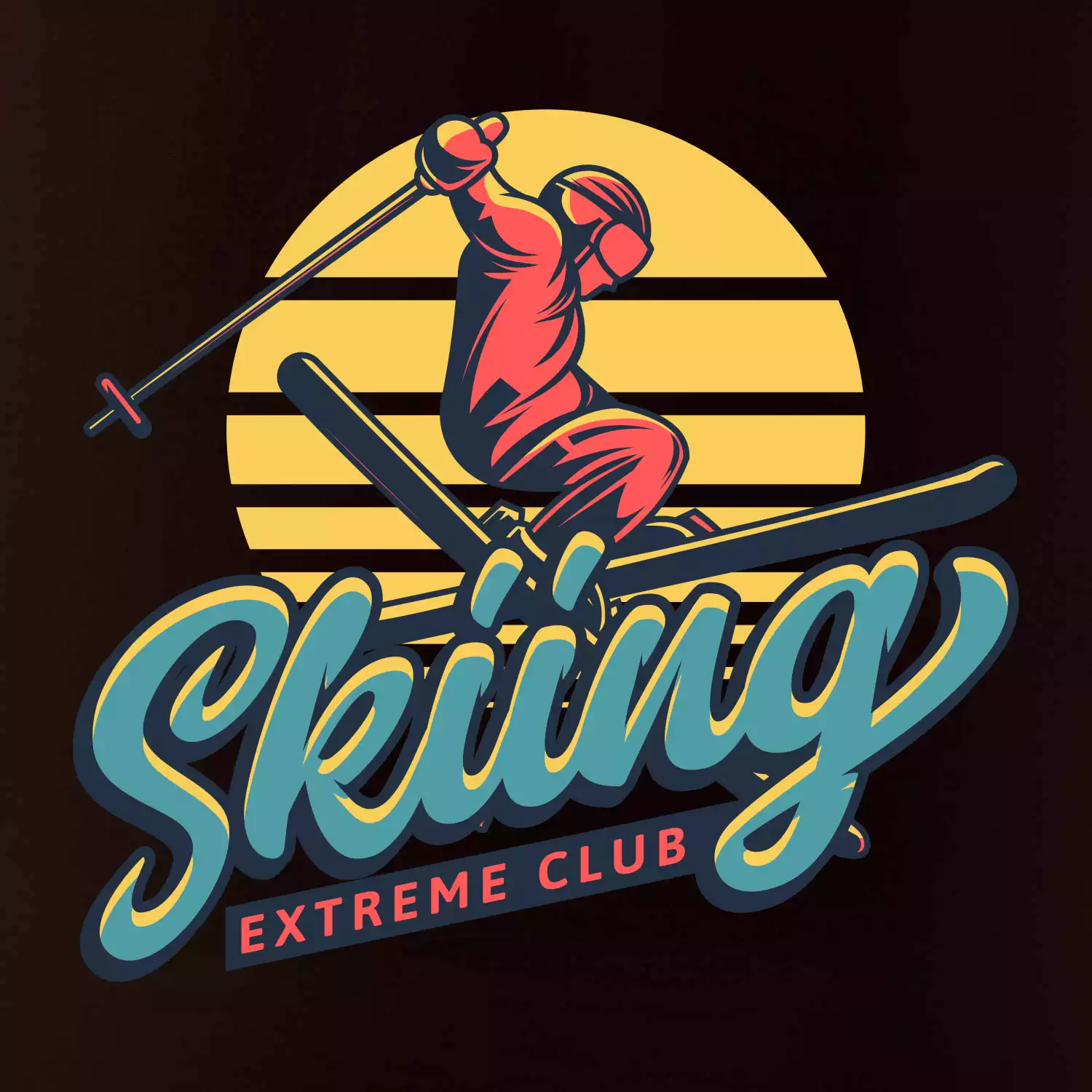 Skiing winter extreme cup