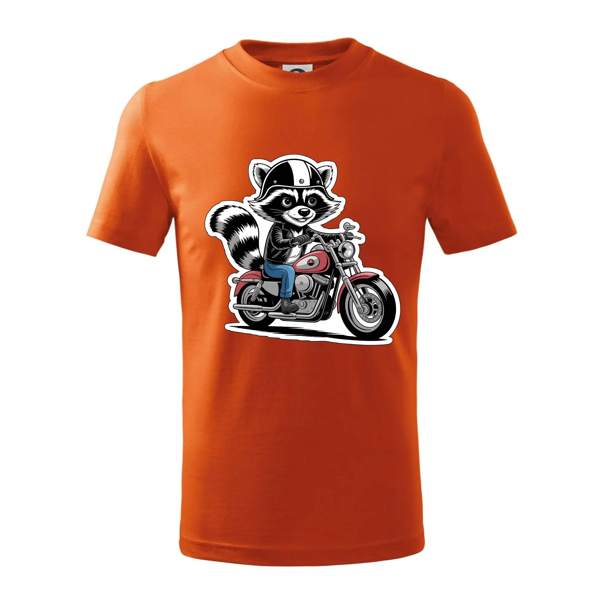 Mýval na motorce kreslený