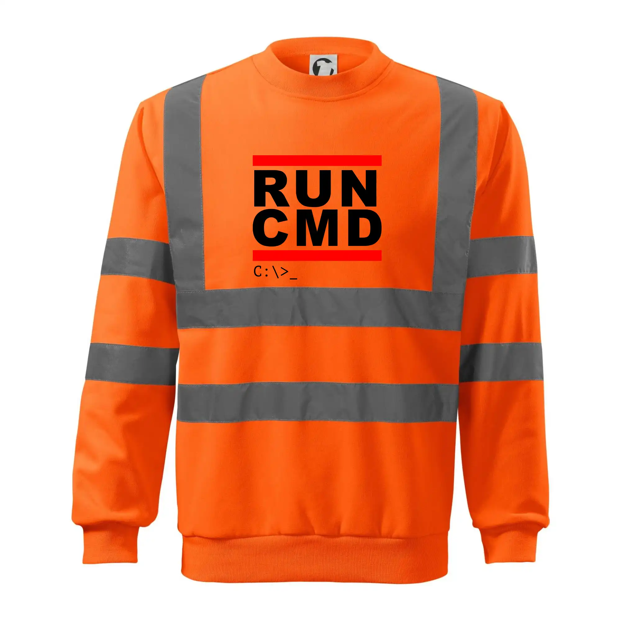 Tričká pre ajťákov - Run CMD - Reflexná mikina
