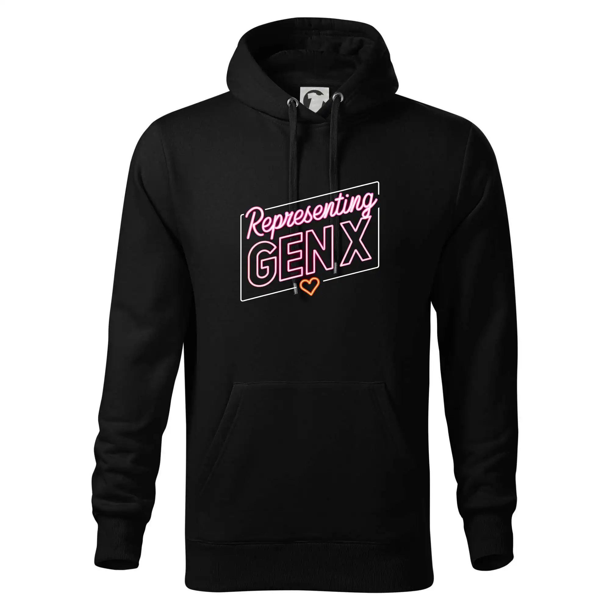 Tričká s motívmi ktoré frčia na internete - Generace X (Gen X) - Representing GEN X neon - Mikina pánska Cape s kapucňou