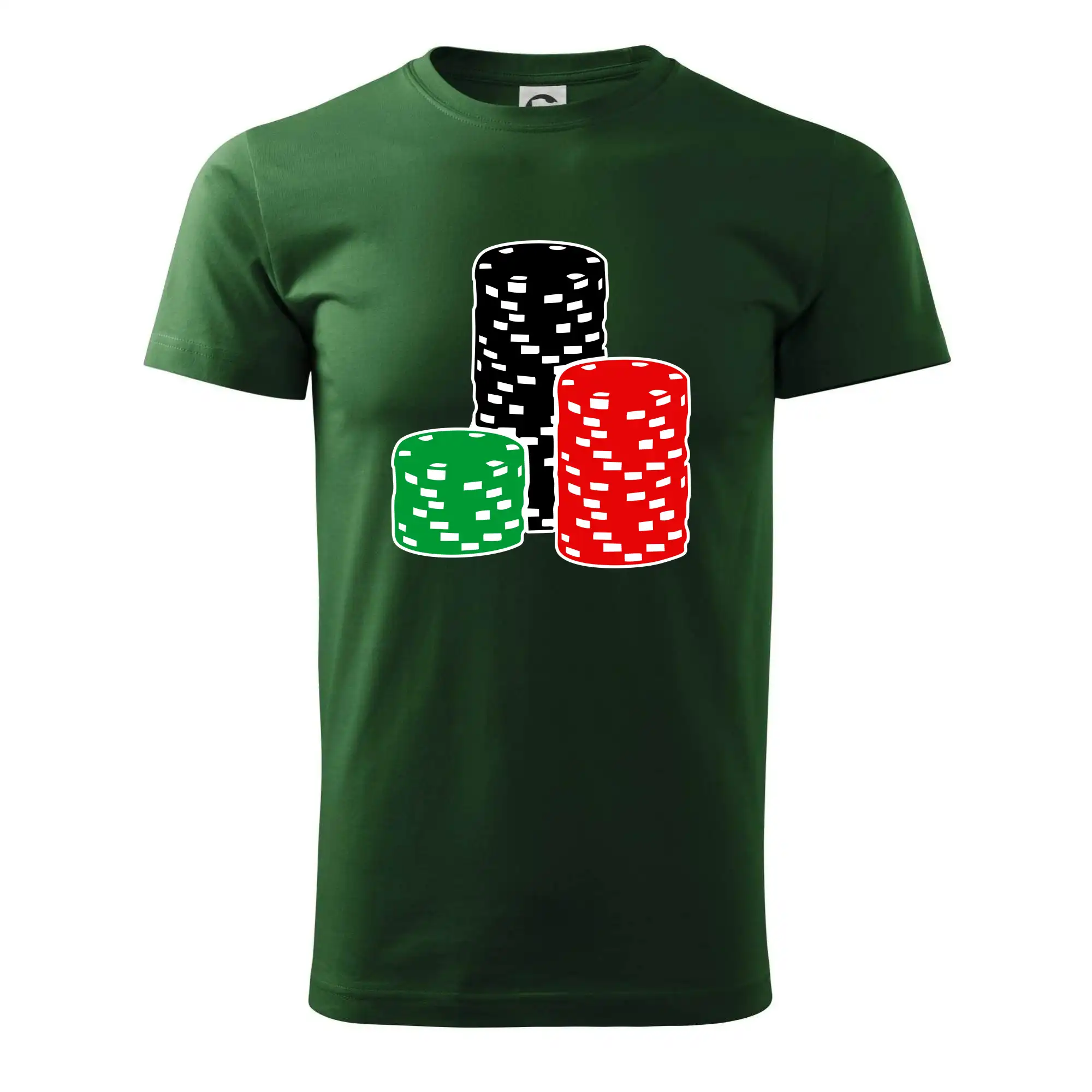 Poker tričká - Poker žetóny - Pánske tričko nižšej gramáže