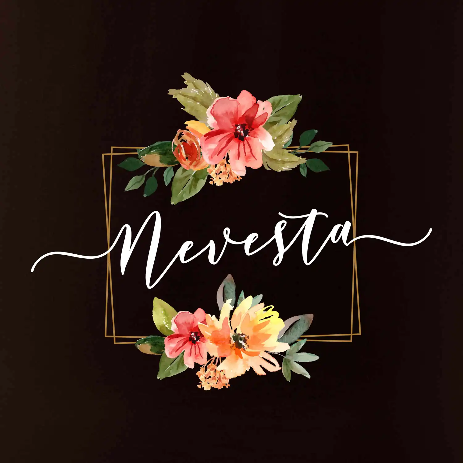 Nevesta štvorec oranžový SK