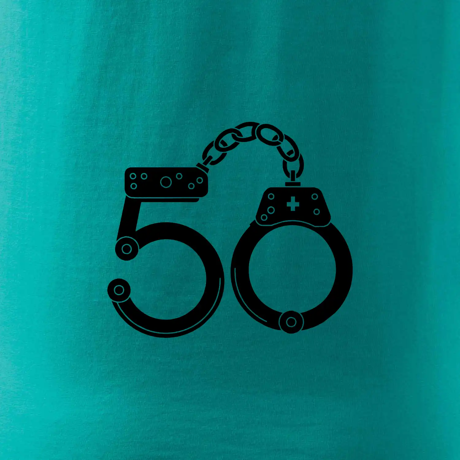 Narozeninové tričko pro policajta - pouta 50