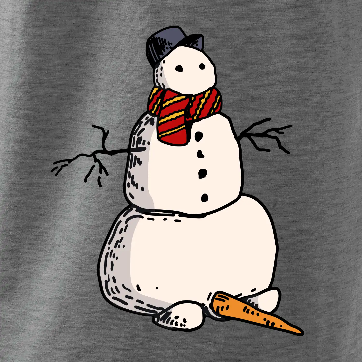 Sněhulák se spadlým nosem